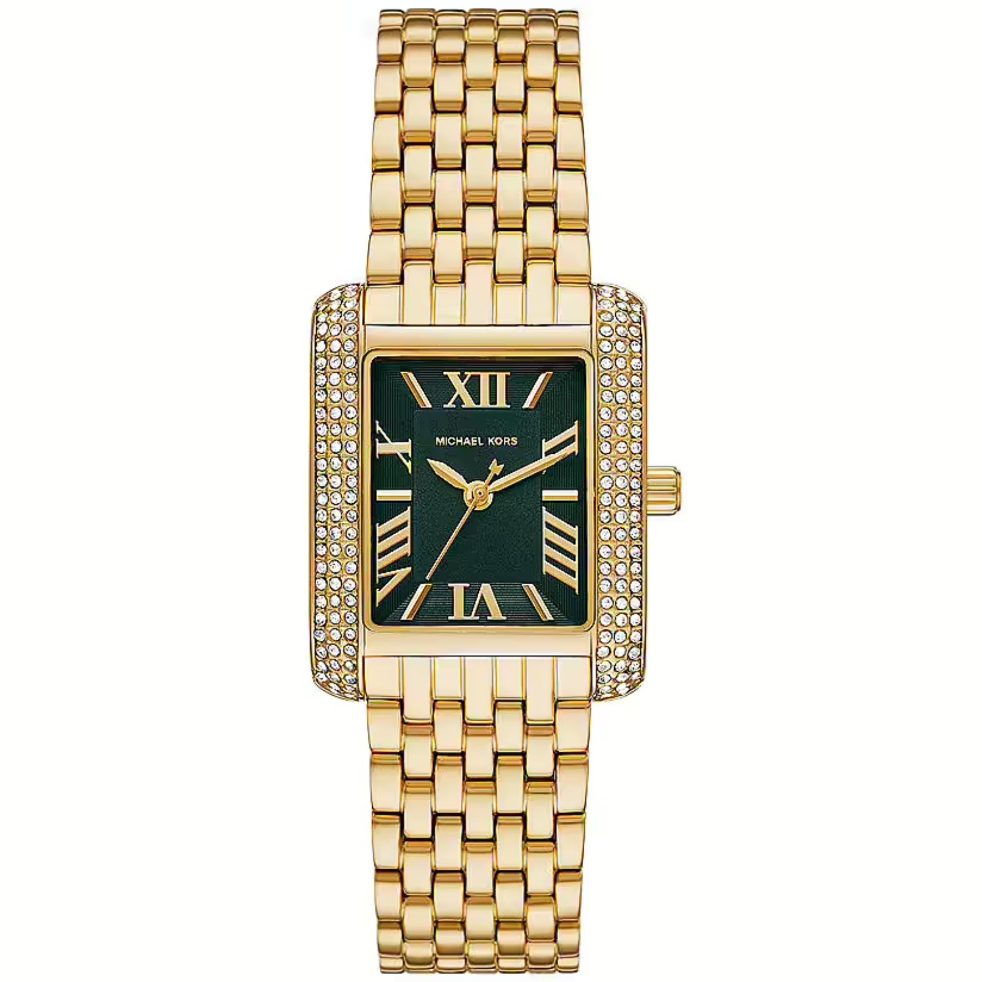 Michael Kors Emery Gold-Tone Stainless Steel Strap Green Dial Women’s Watch MK4742
