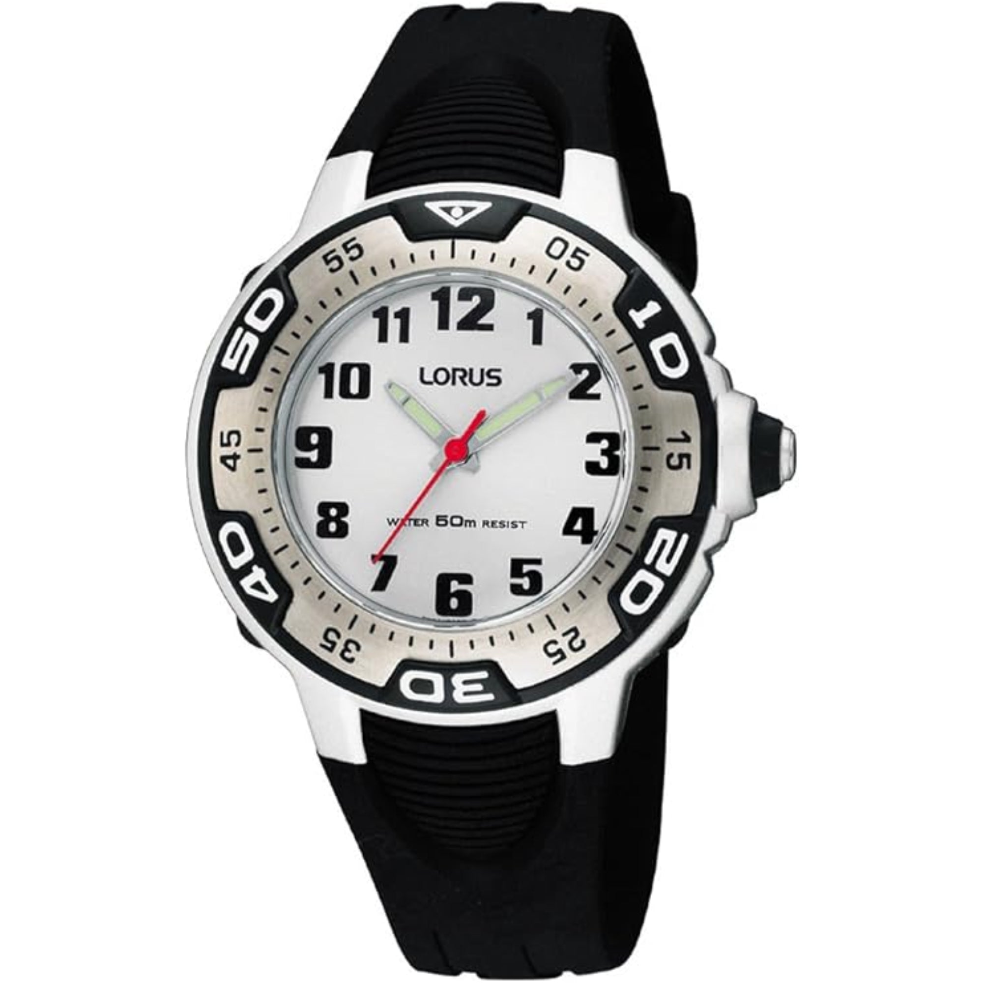 Lorus Schwarzes Gummiarmband Herren Uhr RG237GX9