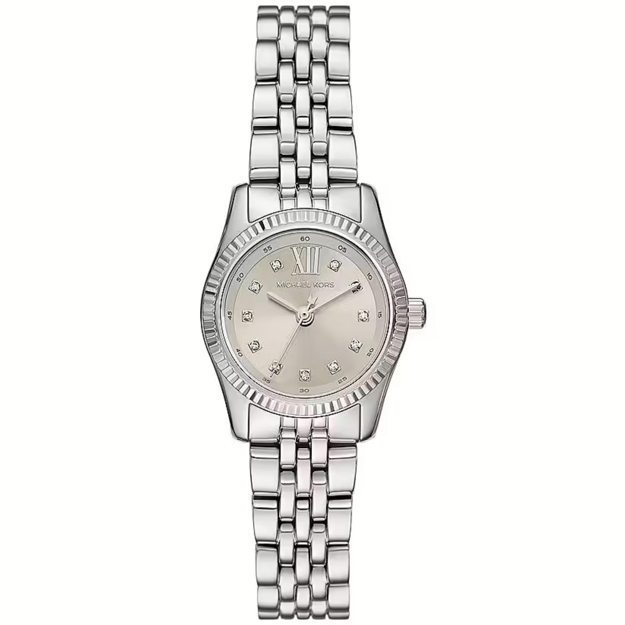 Michael Kors Lexington Edelstahl Silber Zifferblatt Damenuhr MK4843