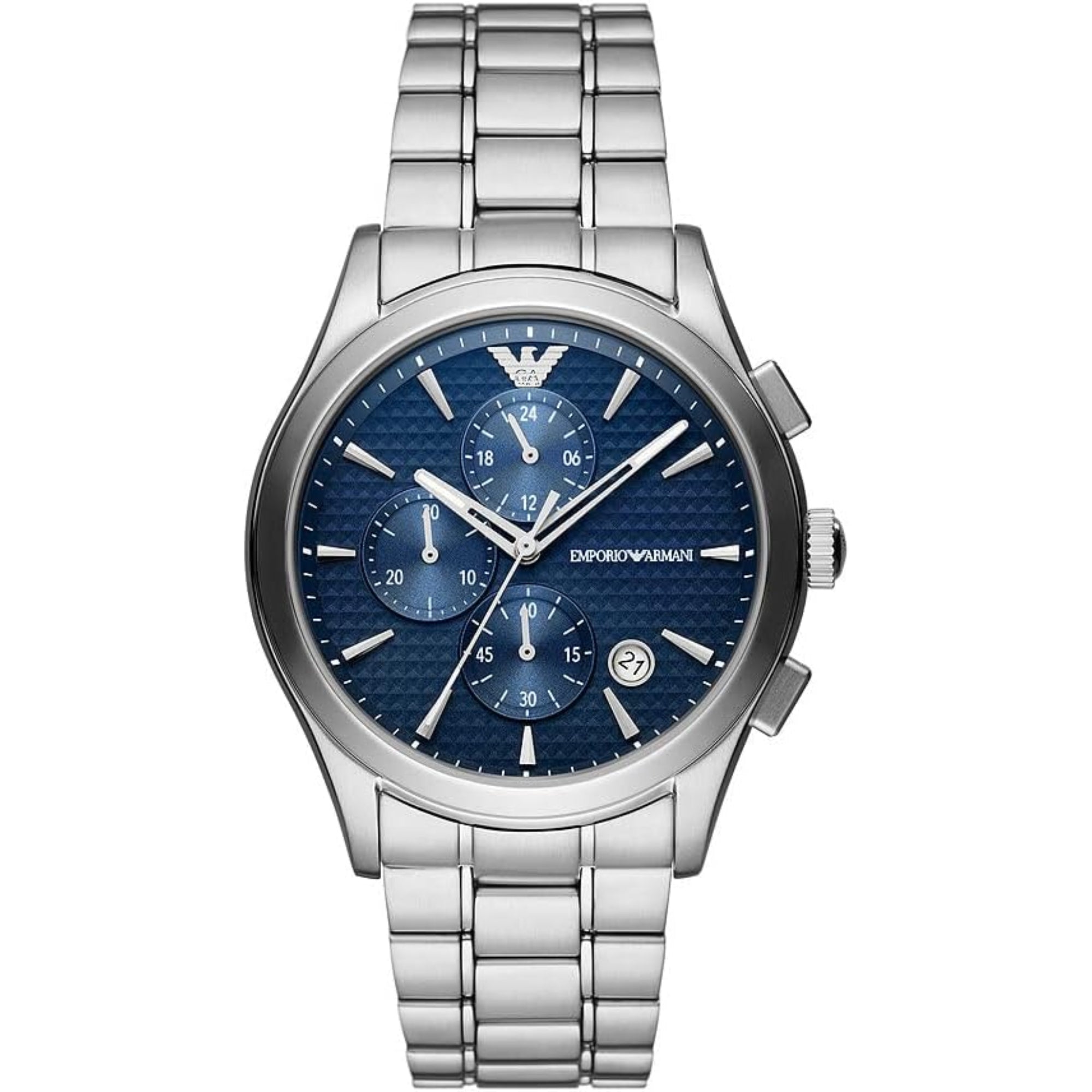 Emporio Armani Paolo 42mm Chronograph Blue Dial Mens Quart Watch AR11528