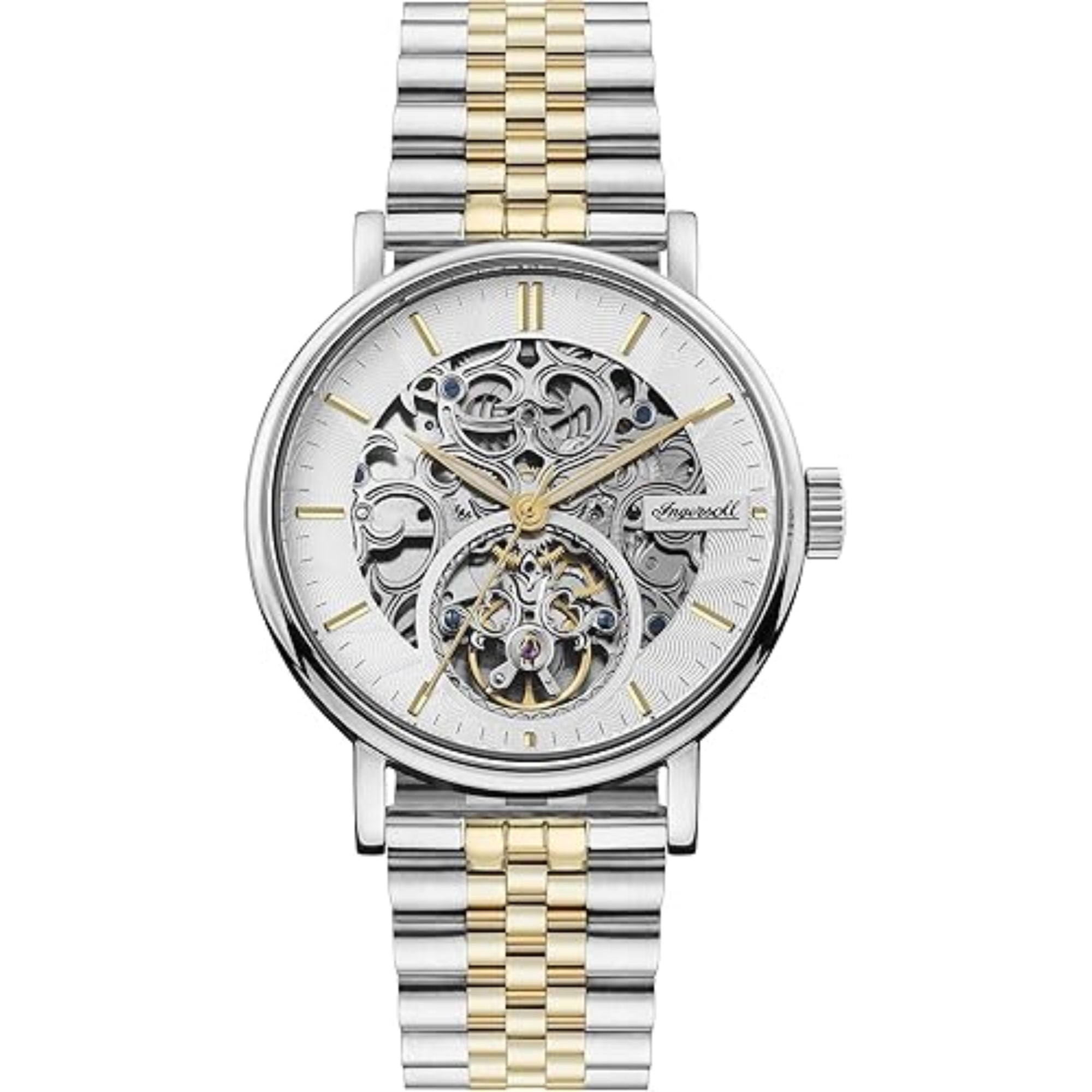 Ingersoll The Charles Automatik Silber Zifferblatt Edelstahl Armband Herren Uhr I05806