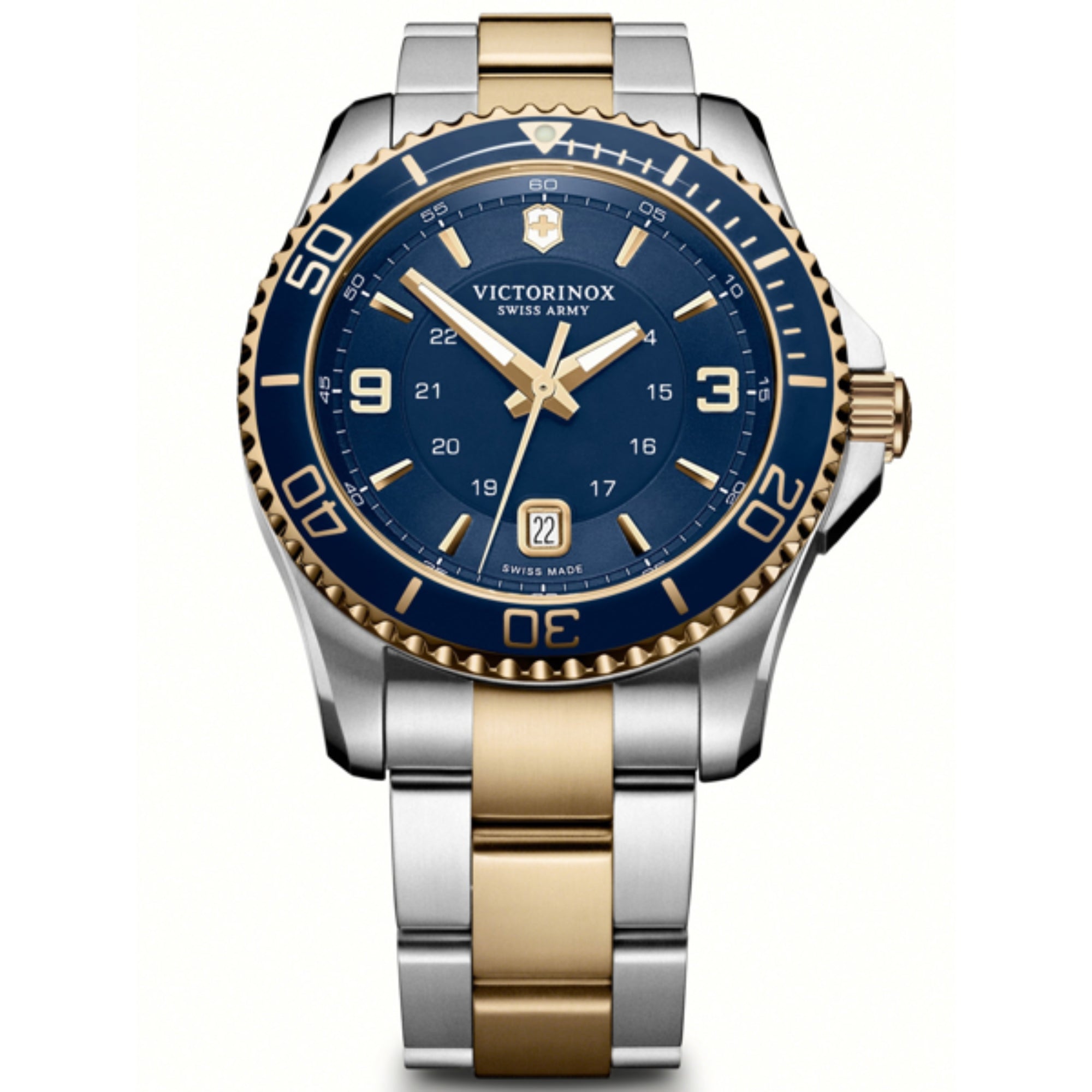 Victorinox Maverick 43mm Blaue Zifferblatt Stahl Herren Quarz Uhr 241789