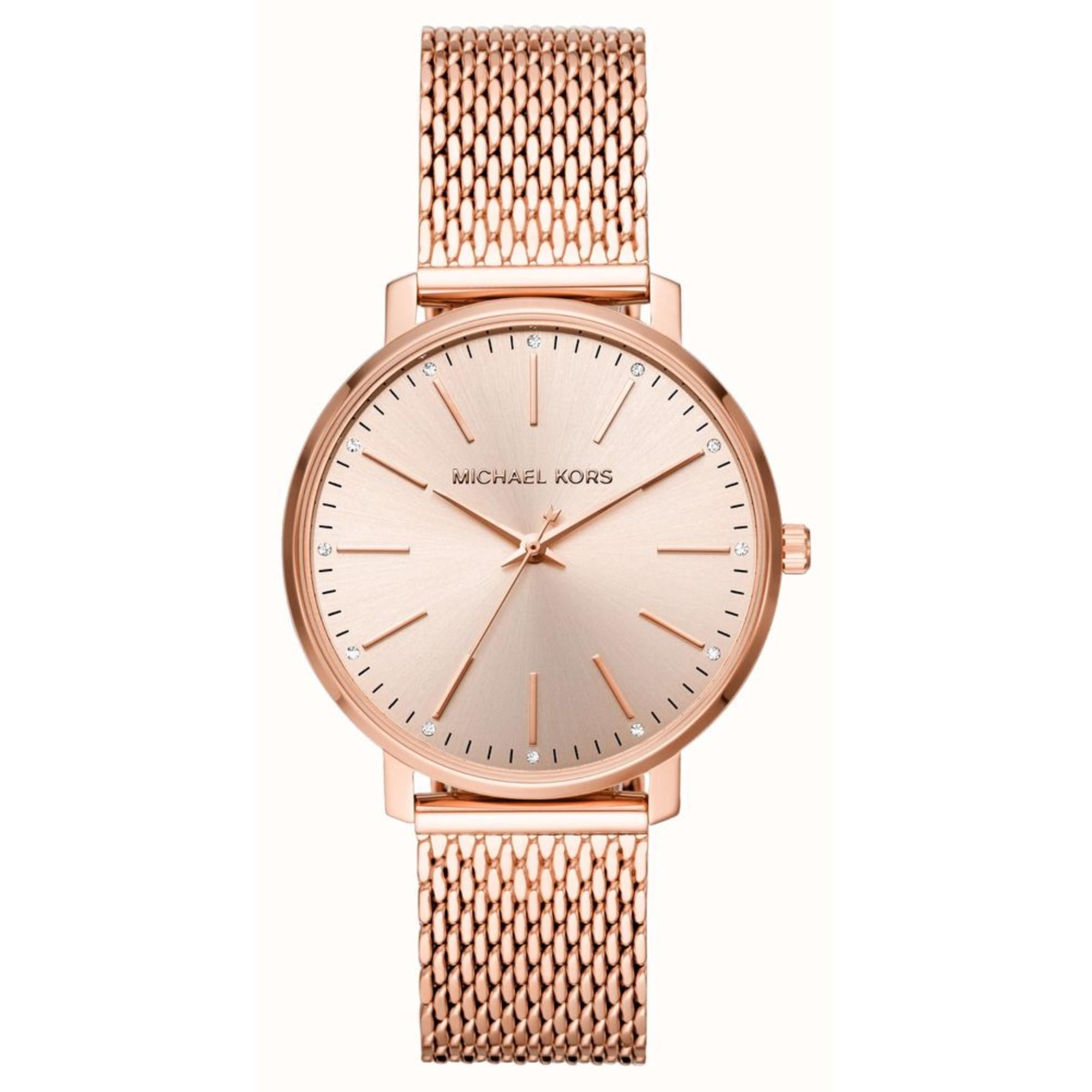 Michael Kors Pyper Roségold-Ton Edelstahl Roségold Zifferblatt Damen Uhr MK4340