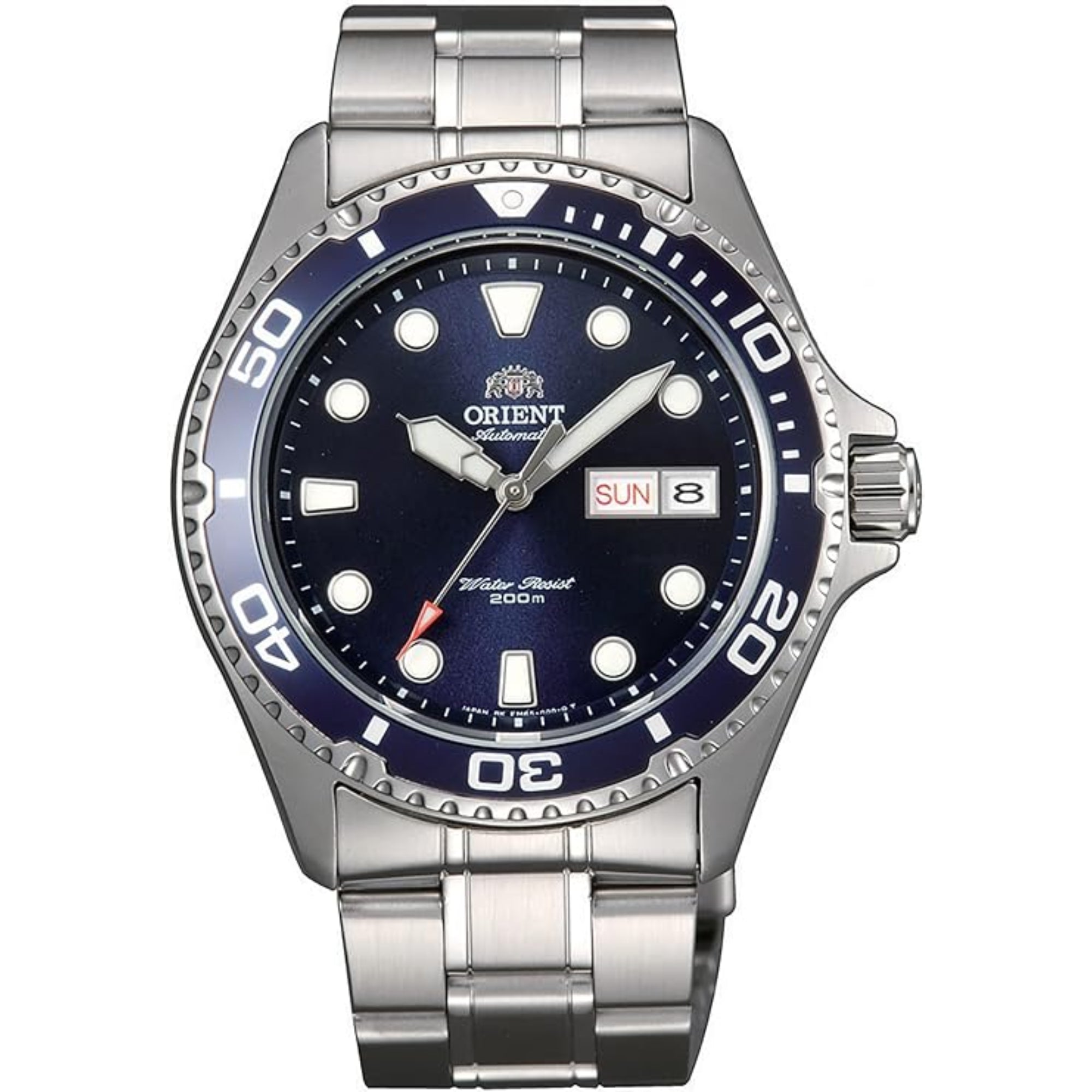 Orient Ray II 42mm Blue Dial Steel Mens Automatic Watch FAA02005D9