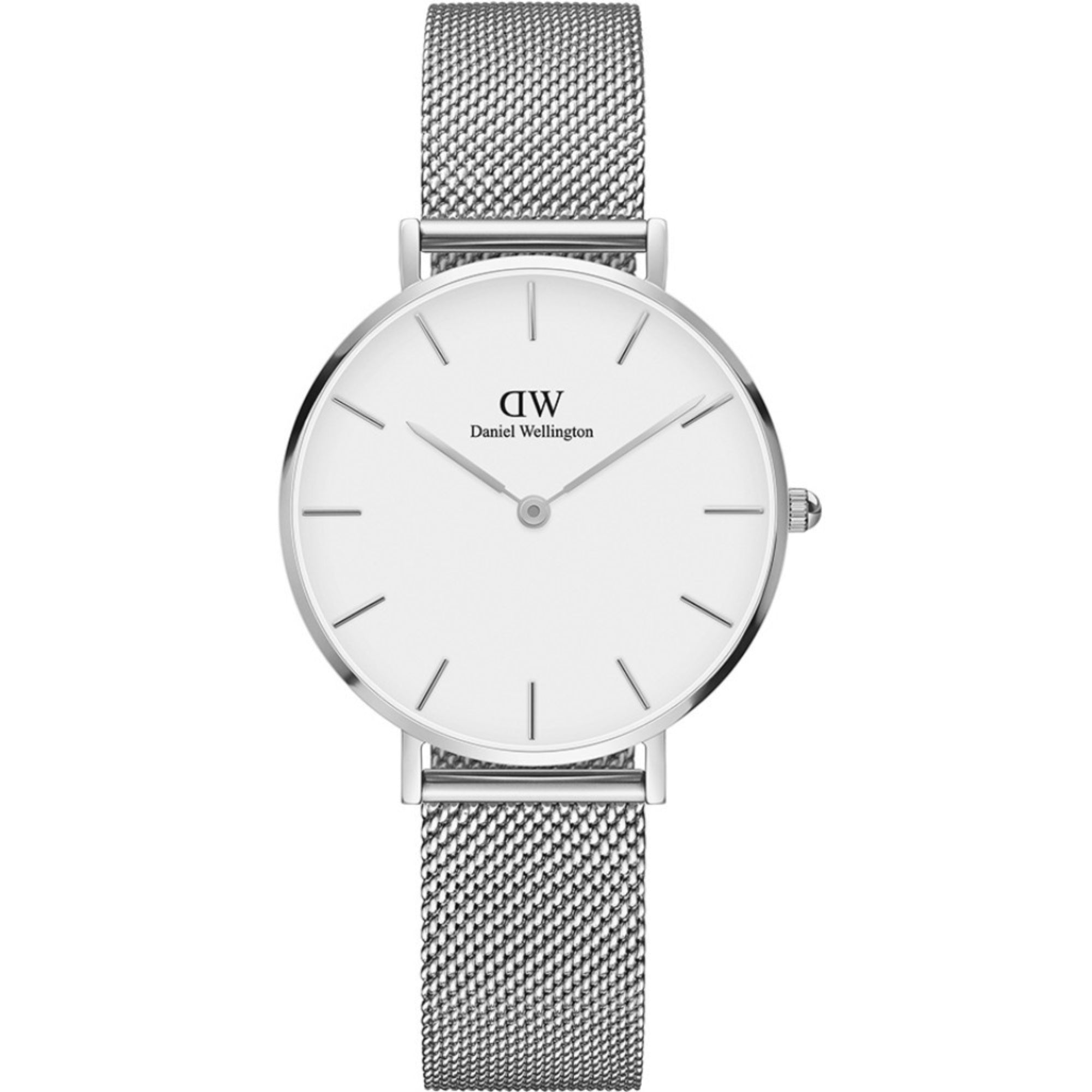Daniel Wellington Petite 32mm White Dial Steel Ladies Quartz Watch DW00100164