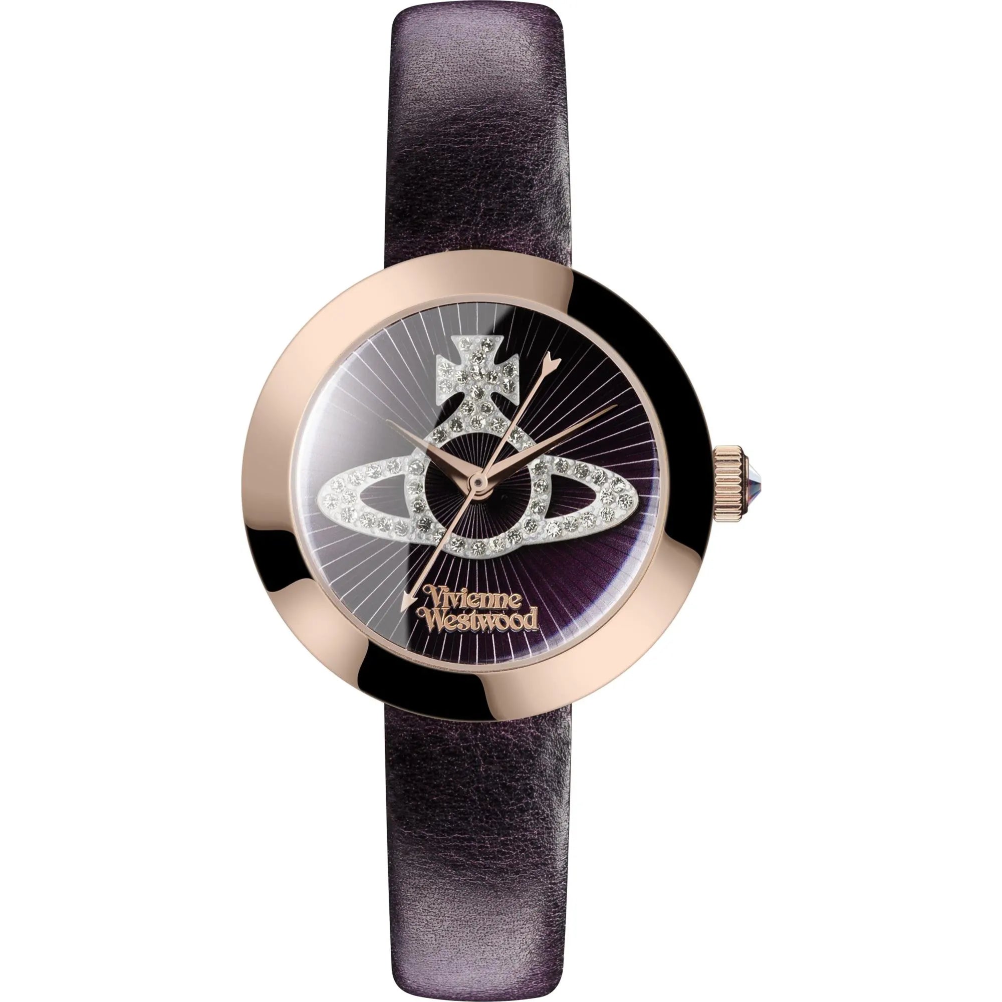 Vivienne Westwood Queensgate Purple Rose Gold Ladies’ Watch VV150RSPP - WatchNation