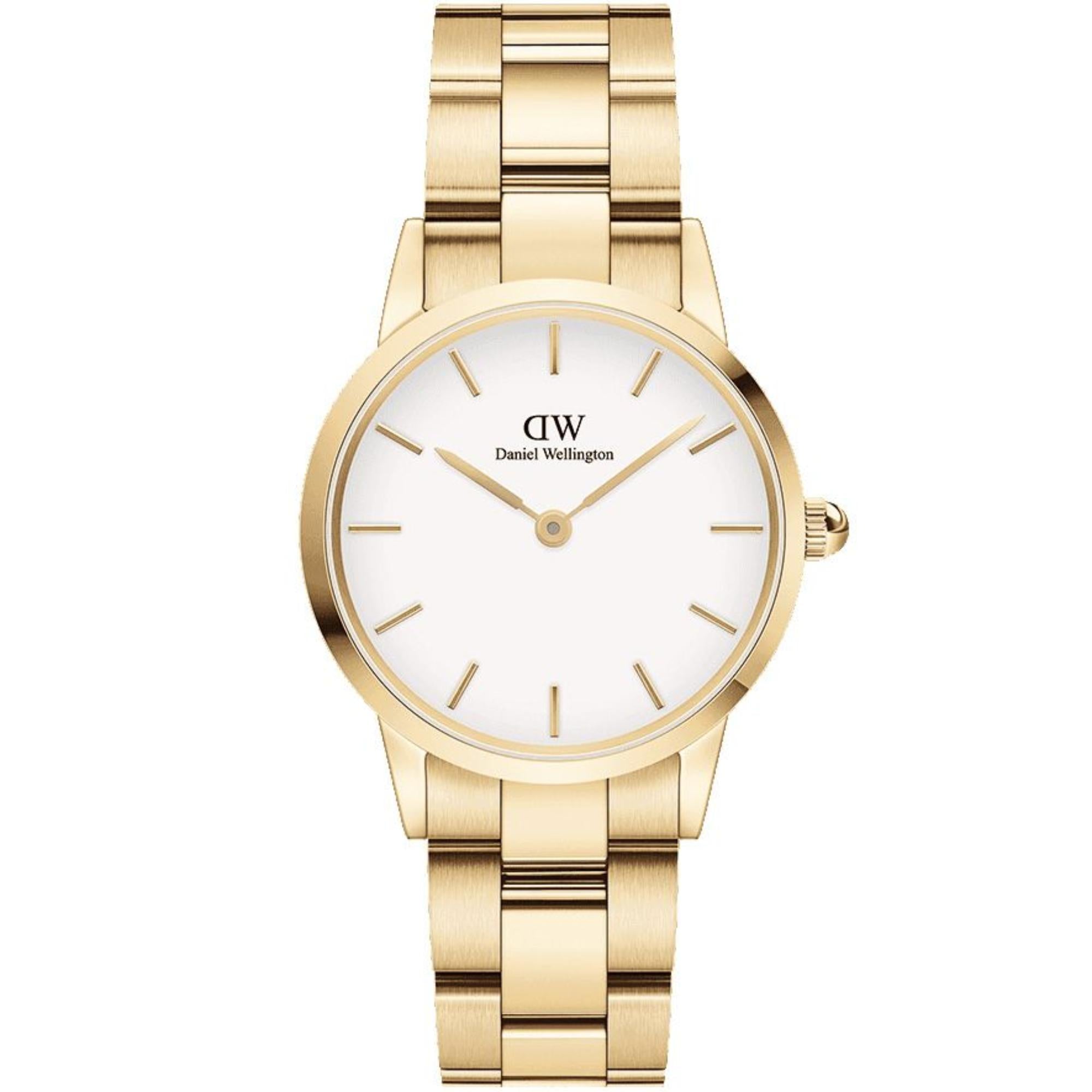 Daniel Wellington Iconic 28mm White Dial Steel Ladies Quartz Watch DW00100567