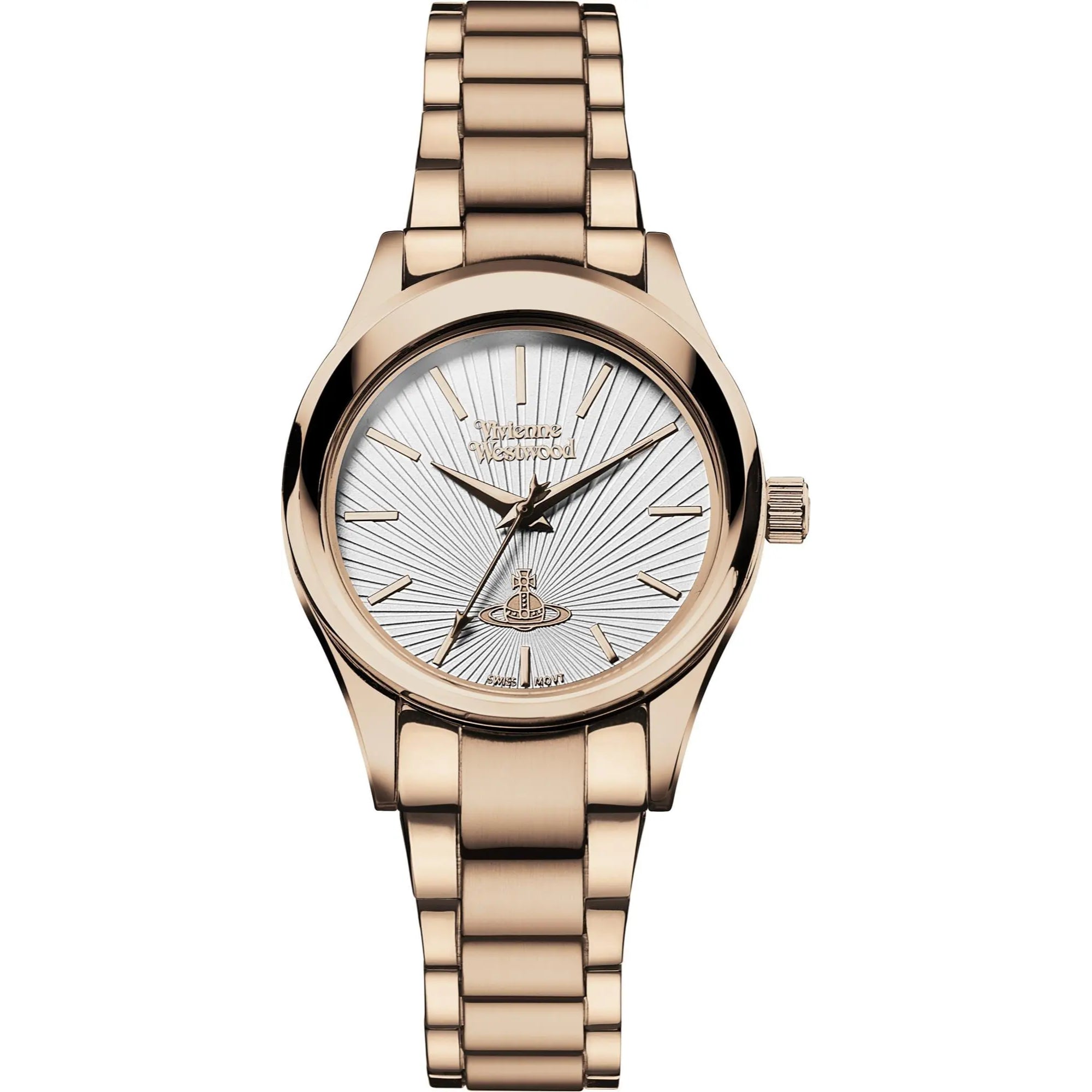Vivienne Westwood Holloway Rose Gold Silver Dial Ladies Watch VV111RS - WatchNation