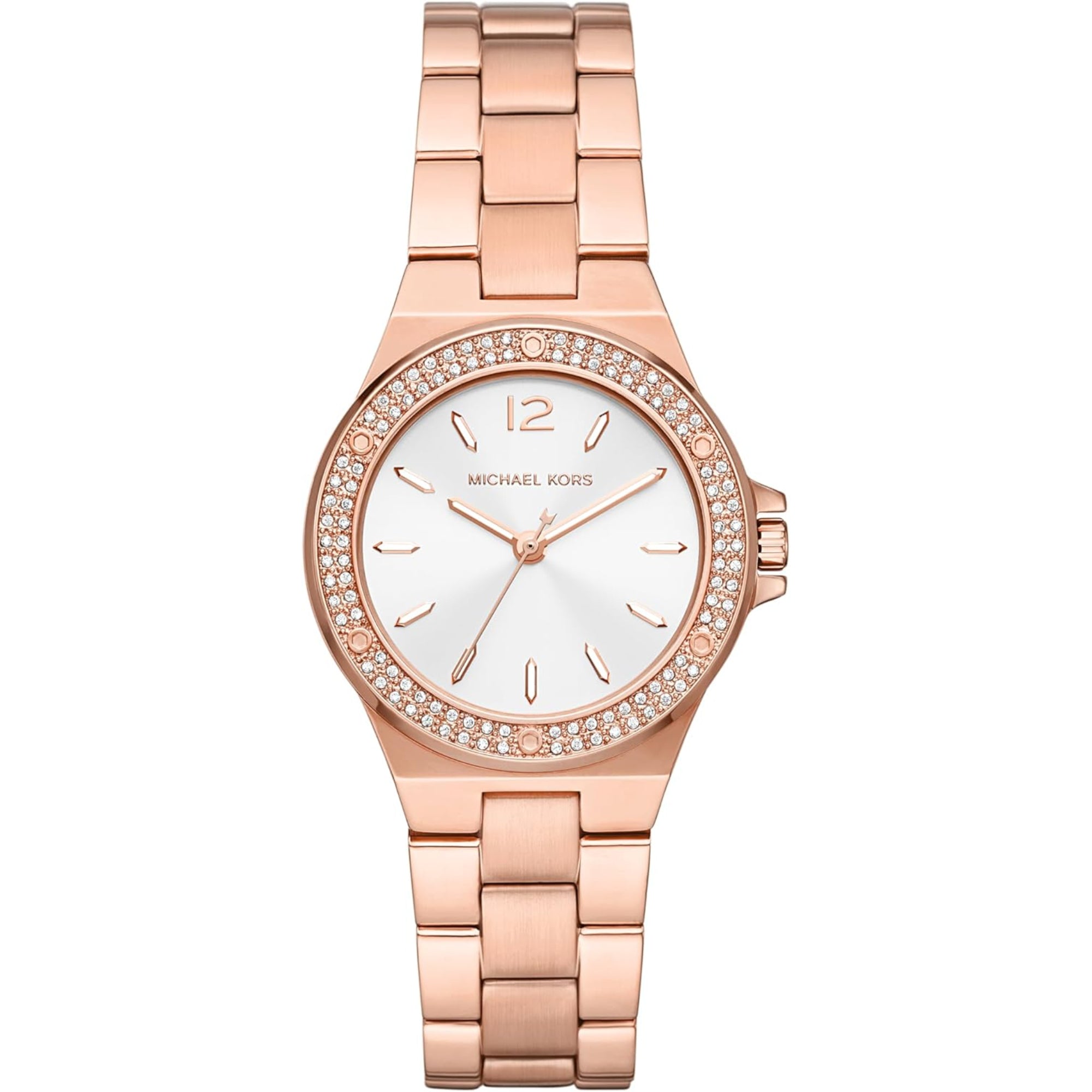 Michael Kors Mini Lennox Quartz Pearlescent Dial Steel Strap Women's Watch MK7279