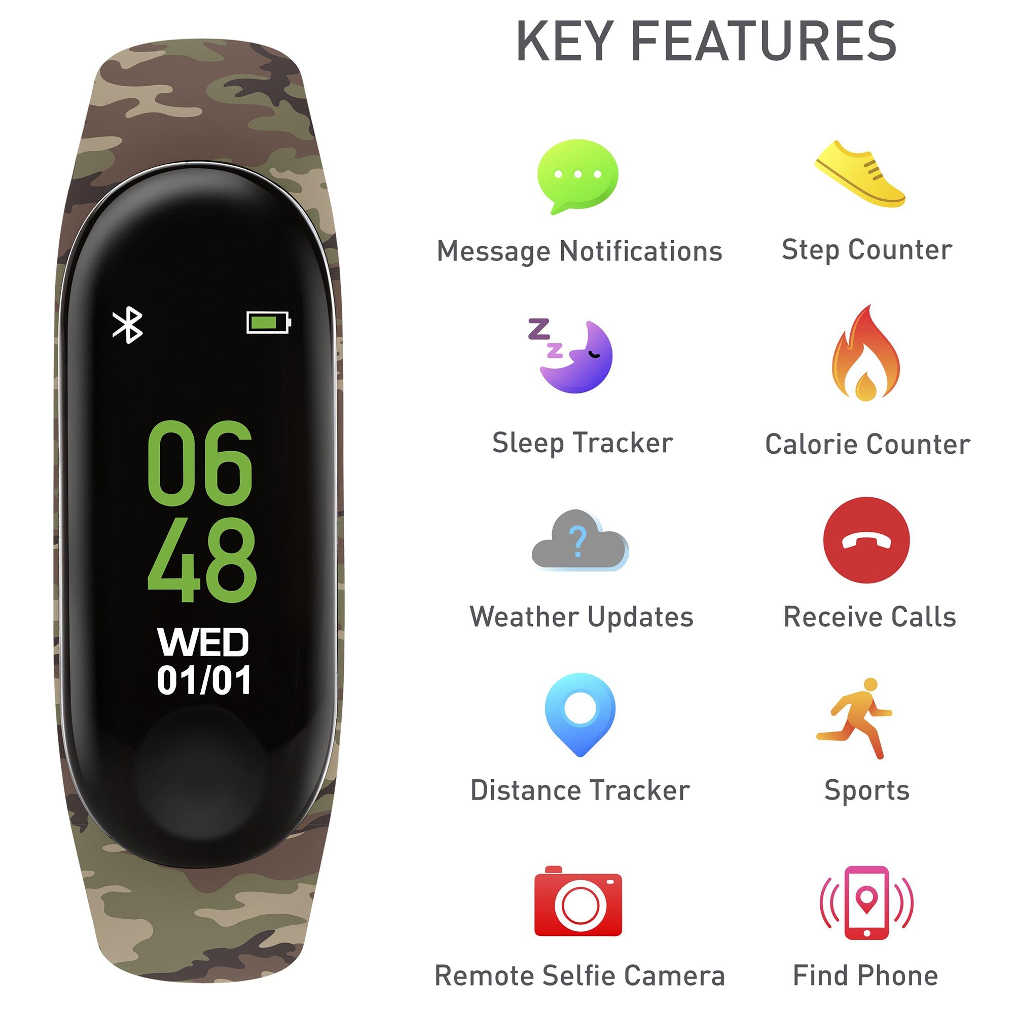 Reflex Active Bluetooth Quarz Digital Fitness Tracker Uhr RA01-2005