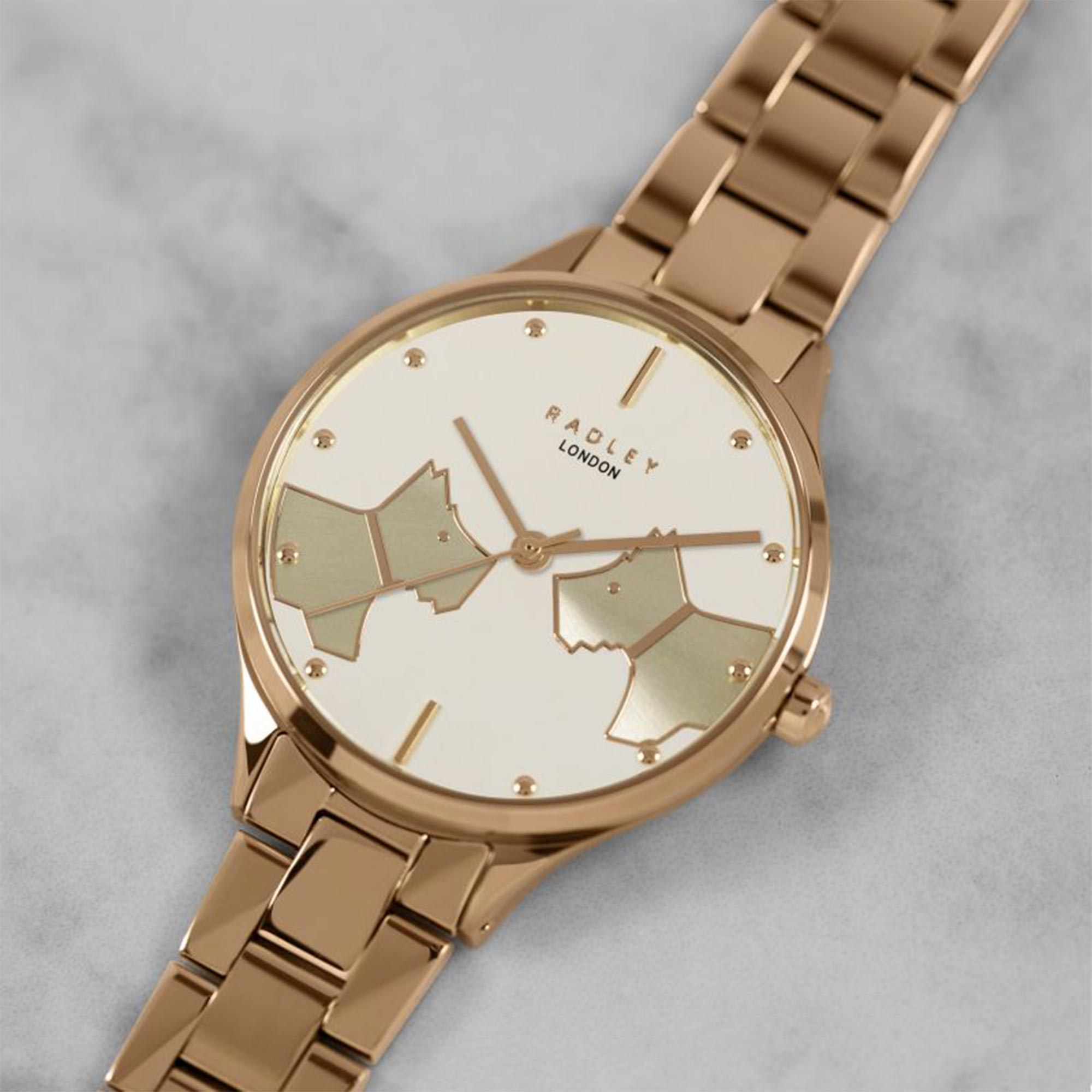 Radley Face To Face Quarz Rosé Zifferblatt Edelstahlarmband Damen Uhr RY4514
