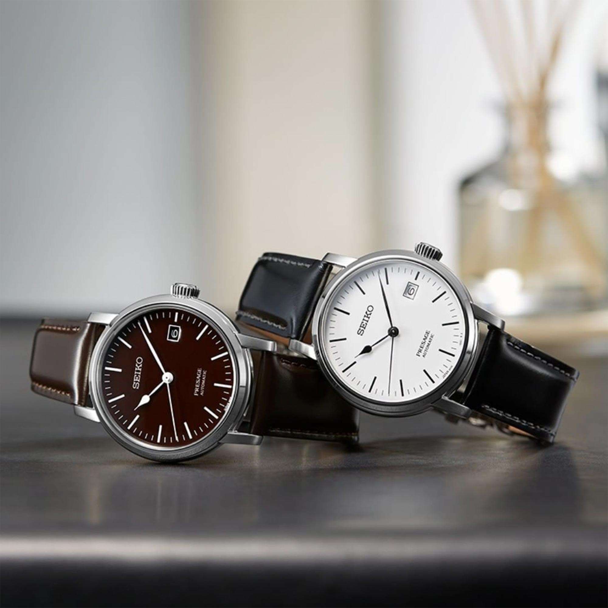 Seiko Presage Riki Watanabe Automatic Brown Dial Leather Strap Men's Watch SPB115J1
