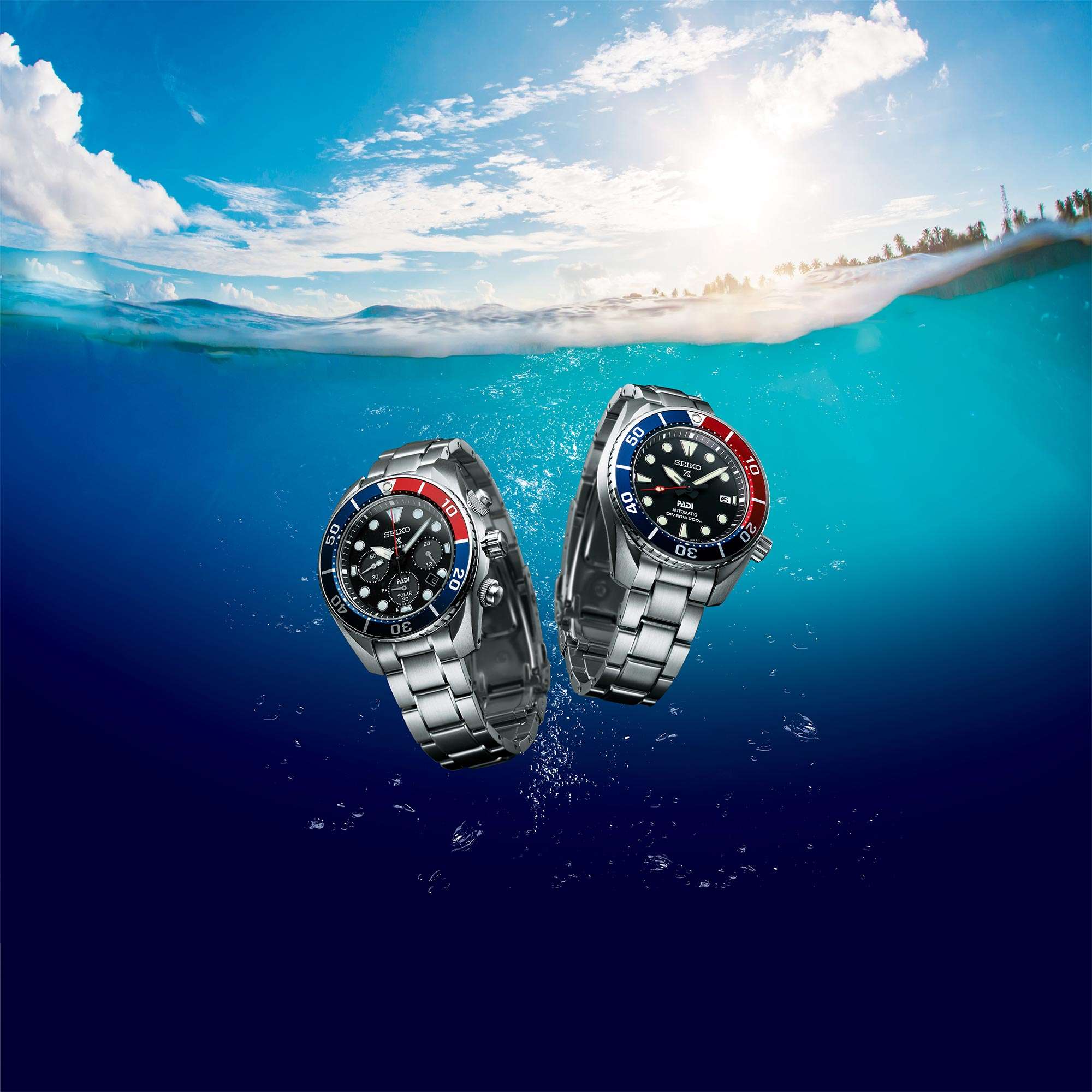 Seiko Prospex PADI Sonderedition 'Sumo' Solar Chronograph Schwarzes Zifferblatt Herren Uhr SSC795J1