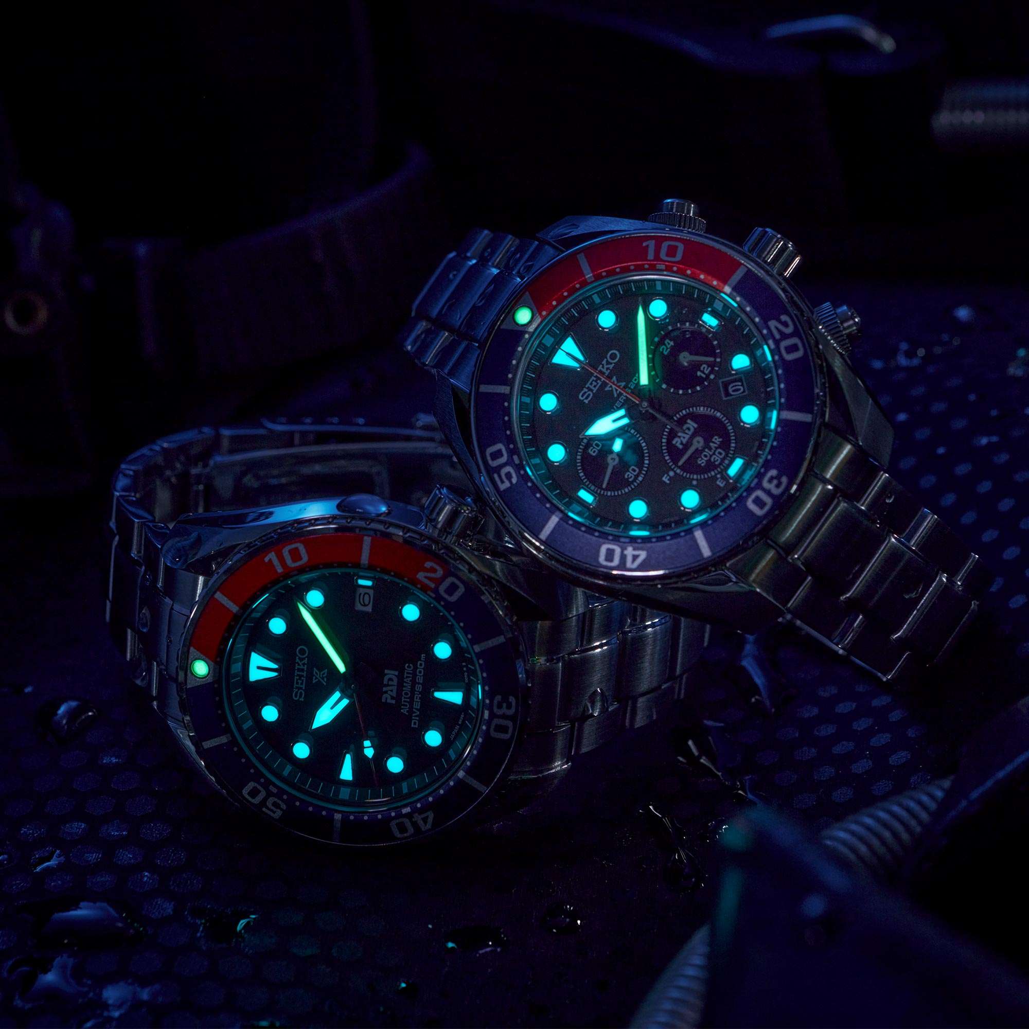 Seiko Prospex PADI Sonderedition 'Sumo' Solar Chronograph Schwarzes Zifferblatt Herren Uhr SSC795J1