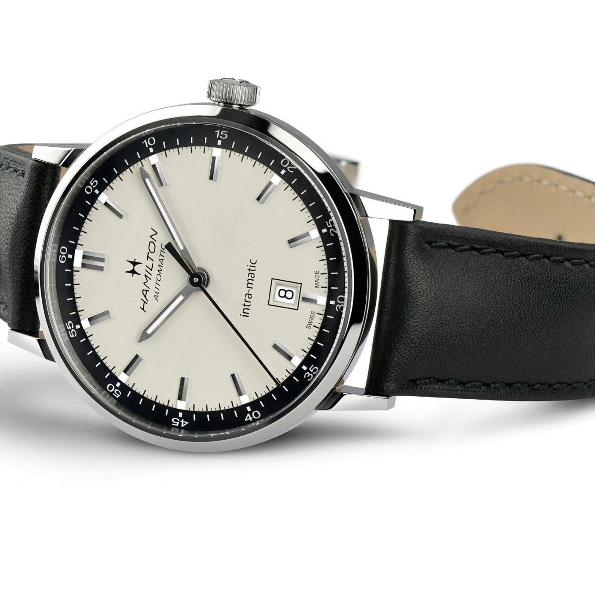Hamilton American Classic 40mm Beiges Zifferblatt Leder Herren Automatik Uhr H38425720