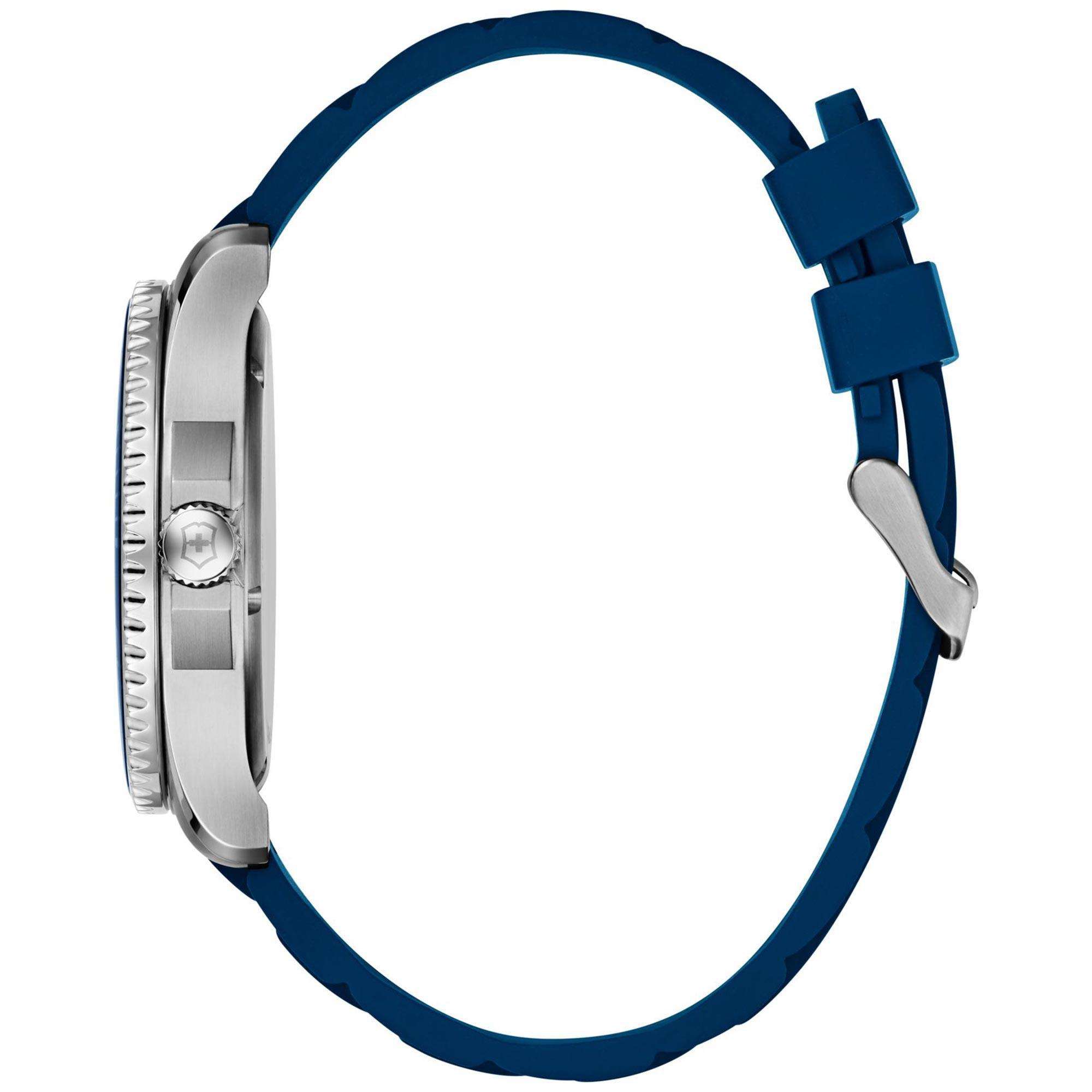Victorinox Swiss Army Maverick Large Quartz Blaues Zifferblatt Blaues Gummiarmband Herren Uhr 241603
