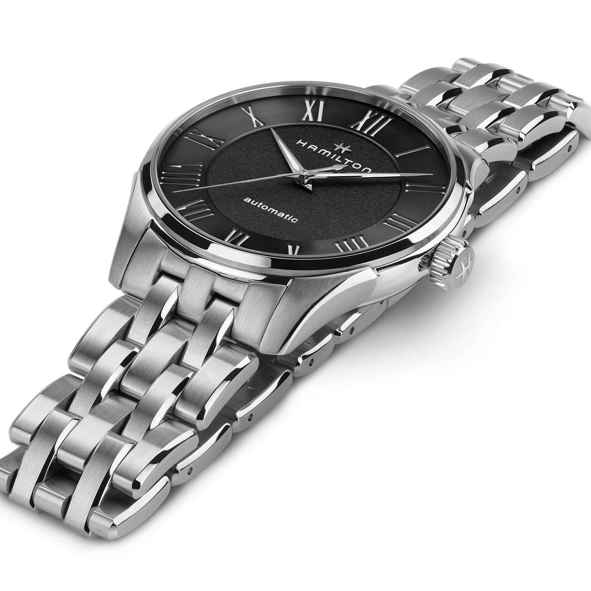 Hamilton Jazzmaster 40mm Black Dial Steel Mens Automatic Watch H42535130