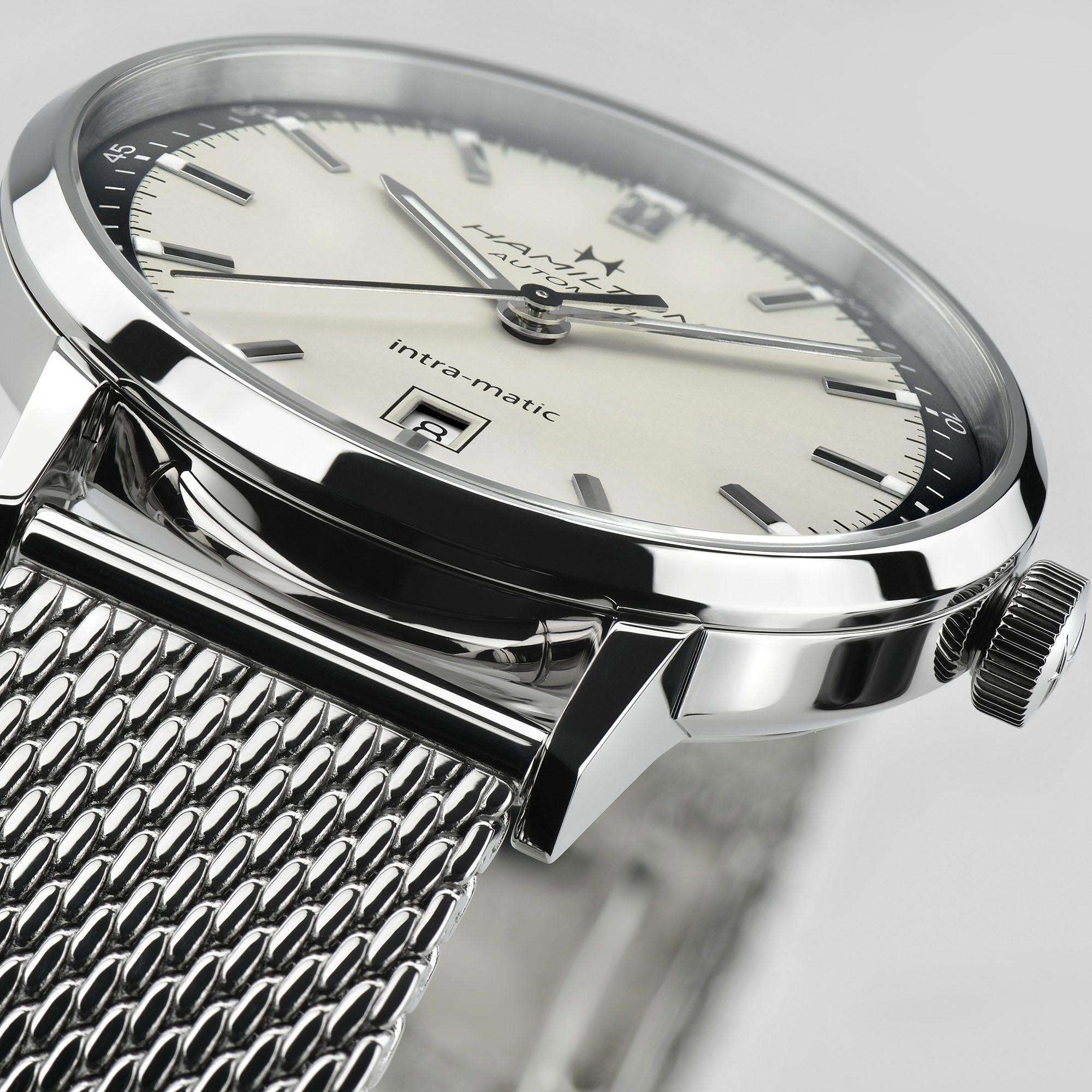 Hamilton American Classic 40mm Weißes Zifferblatt Stahl Herren Automatik Uhr H38425120