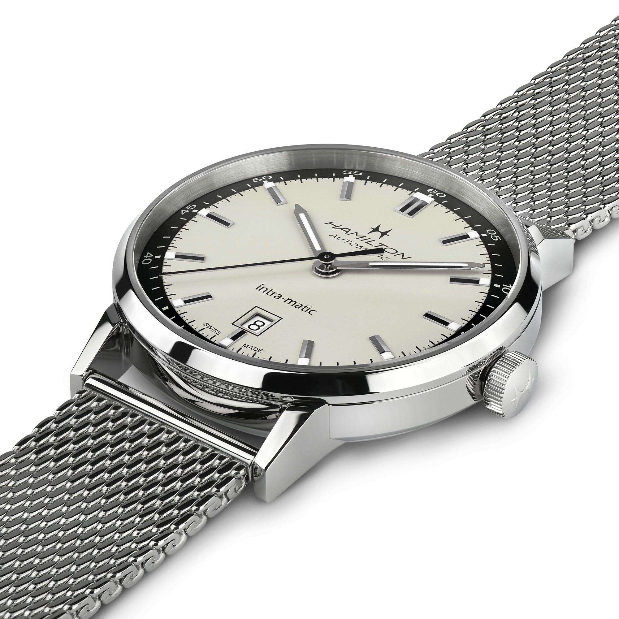 Hamilton American Classic 40mm Weißes Zifferblatt Stahl Herren Automatik Uhr H38425120