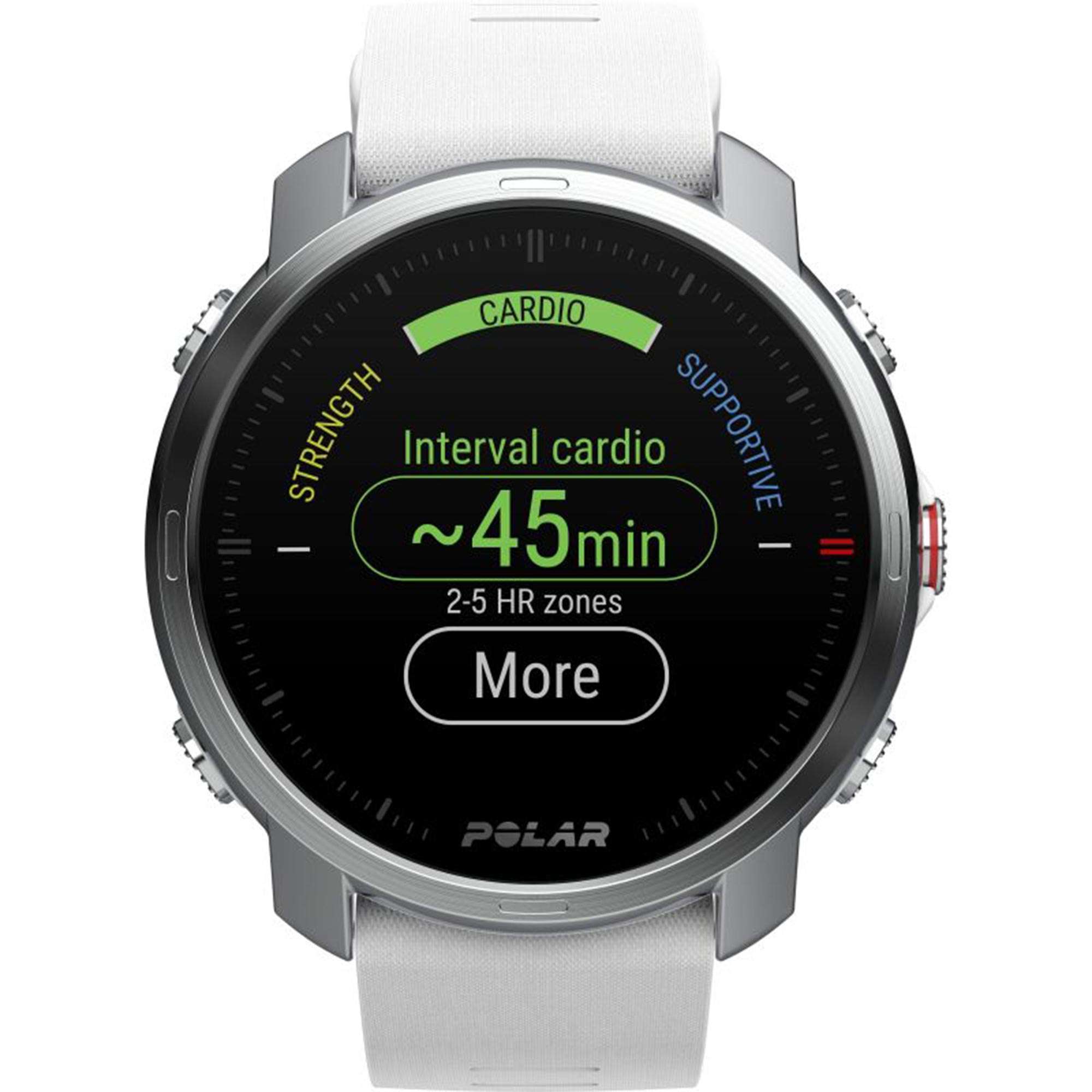 Polar Grit X Quartz Digital Zifferblatt Weißes Gummiarmband Smartwatch 90081735
