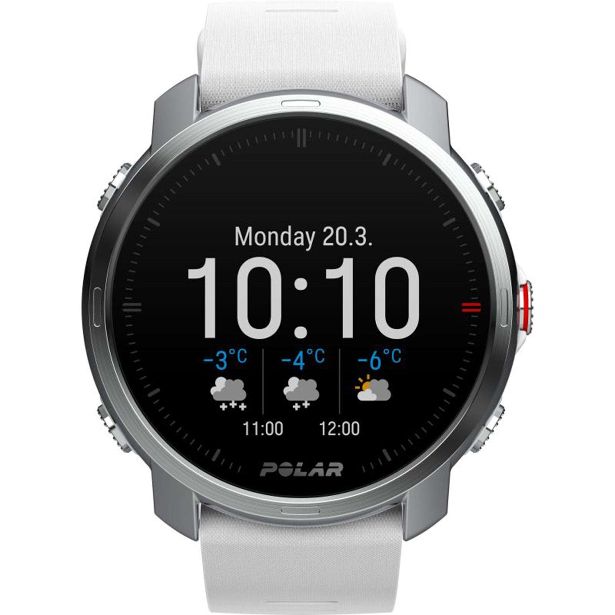 Polar Grit X Quartz Digital Zifferblatt Weißes Gummiarmband Smartwatch 90081735