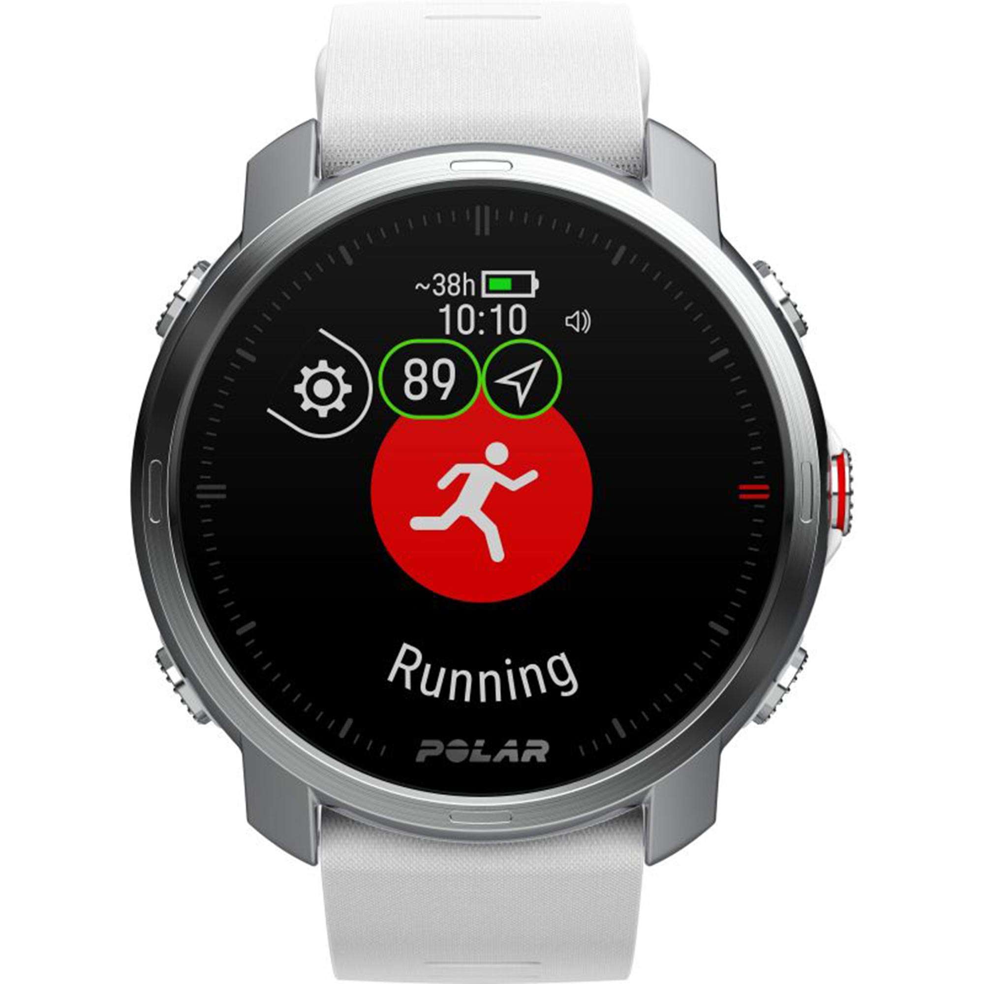 Polar Grit X Quartz Digital Zifferblatt Weißes Gummiarmband Smartwatch 90081735