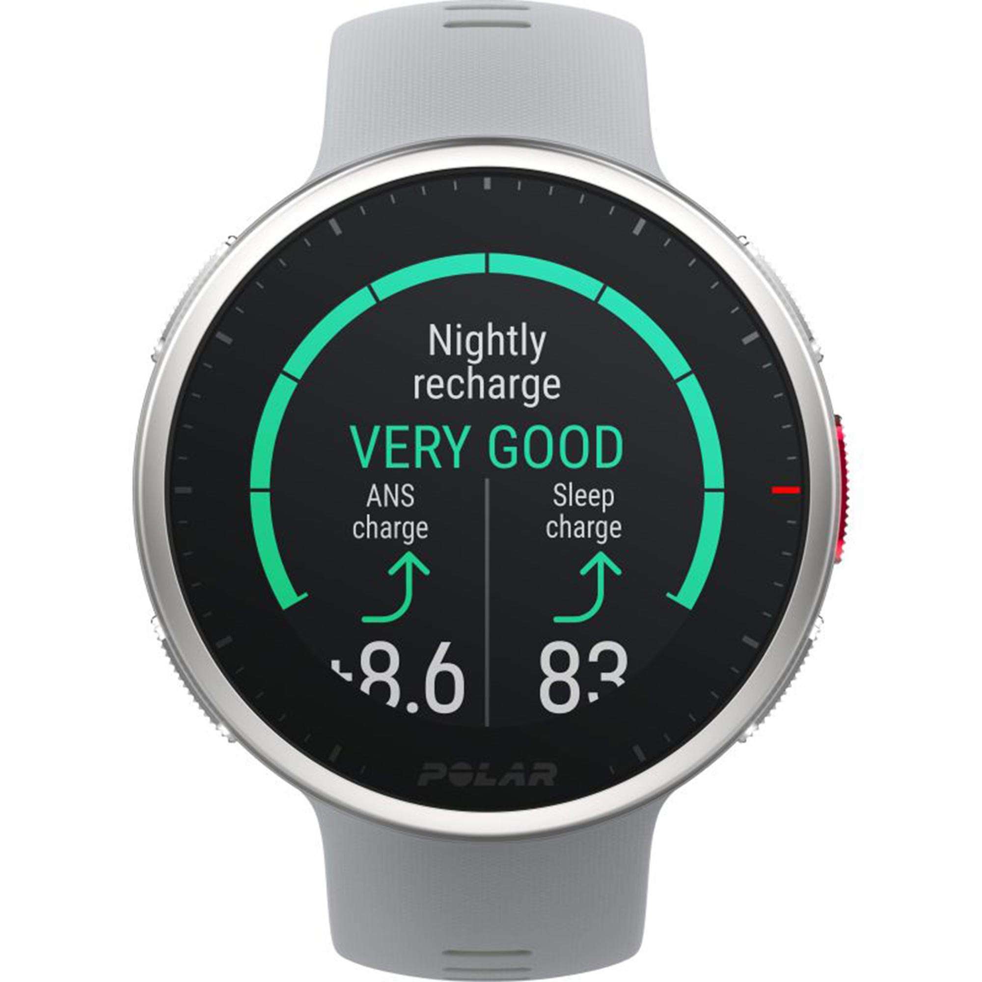 Polar Vantage V2 Quarz Digital Zifferblatt Graues Gummiarmband Smartwatch 90083651