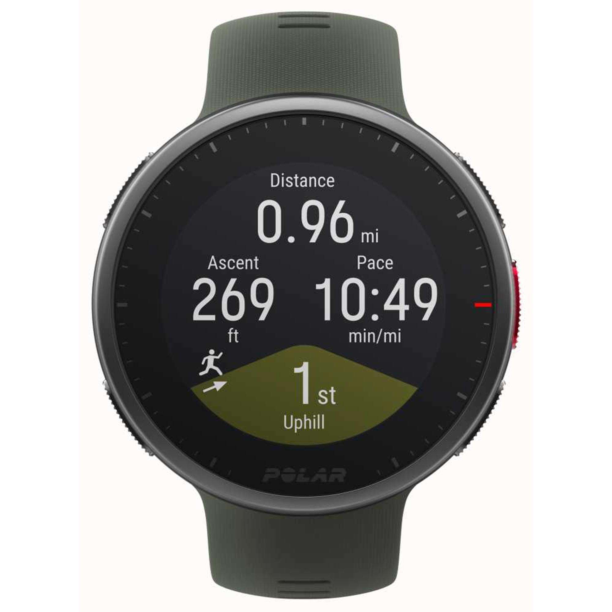Polar Vantage V2 H10 HR Sensor Quartz Digital Dial Green Rubber Strap Smartwatch 90083652