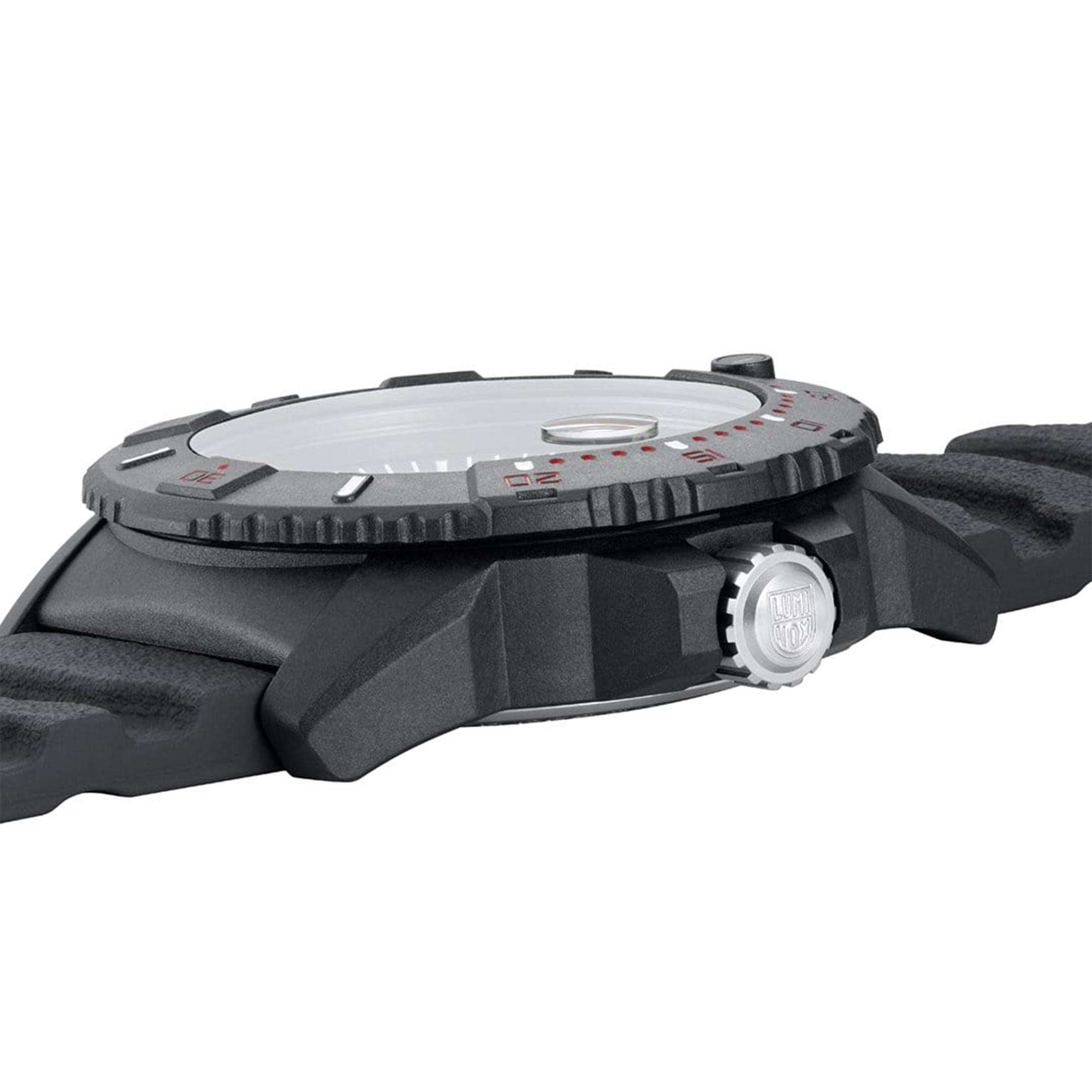 Luminox Navy SEAL 3600 Serie Quarz Schwarzes Zifferblatt Gummiarmband Herren Uhr XS.3615