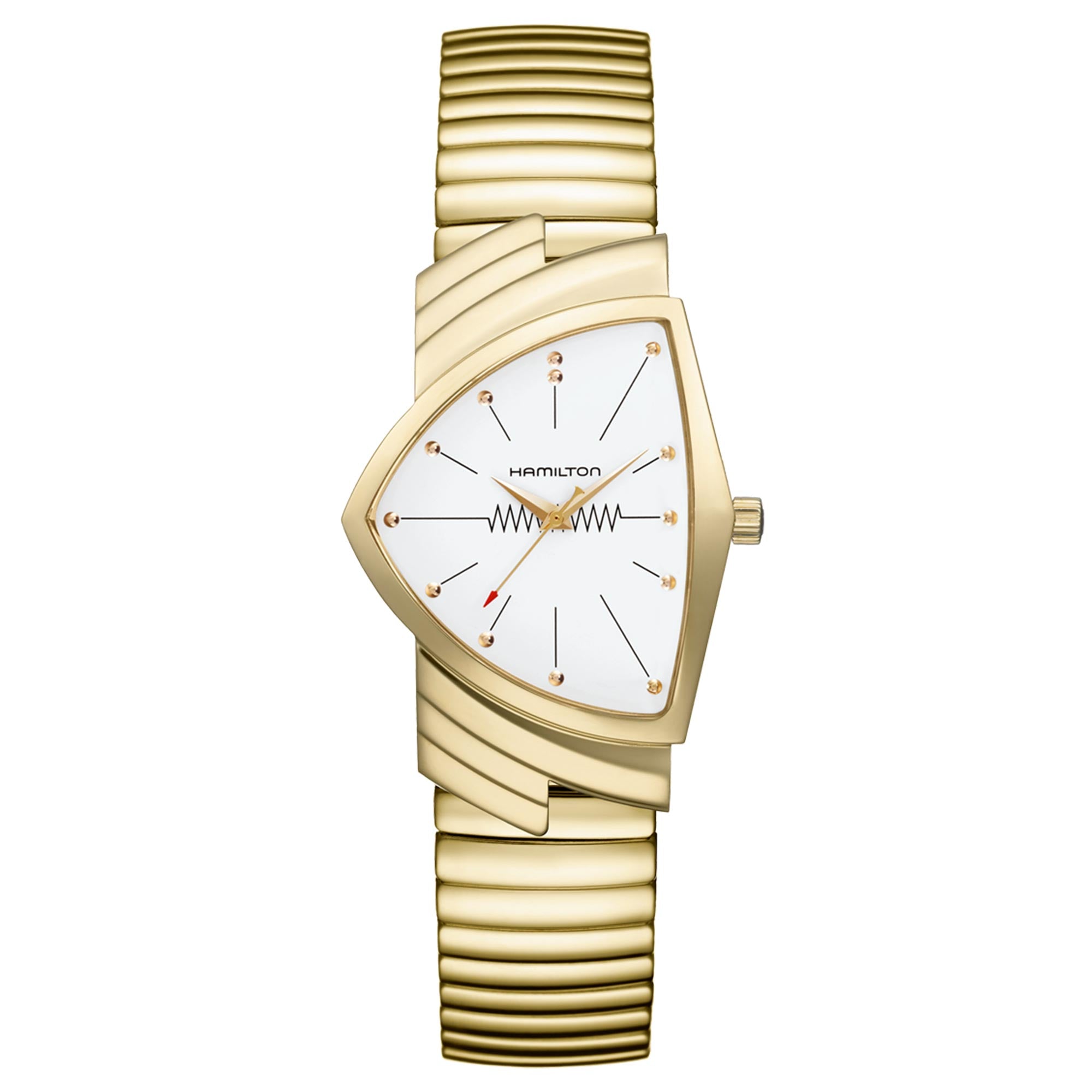 Hamilton Ventura 32mm White Dial Steel Ladies Quartz Watch H2430111