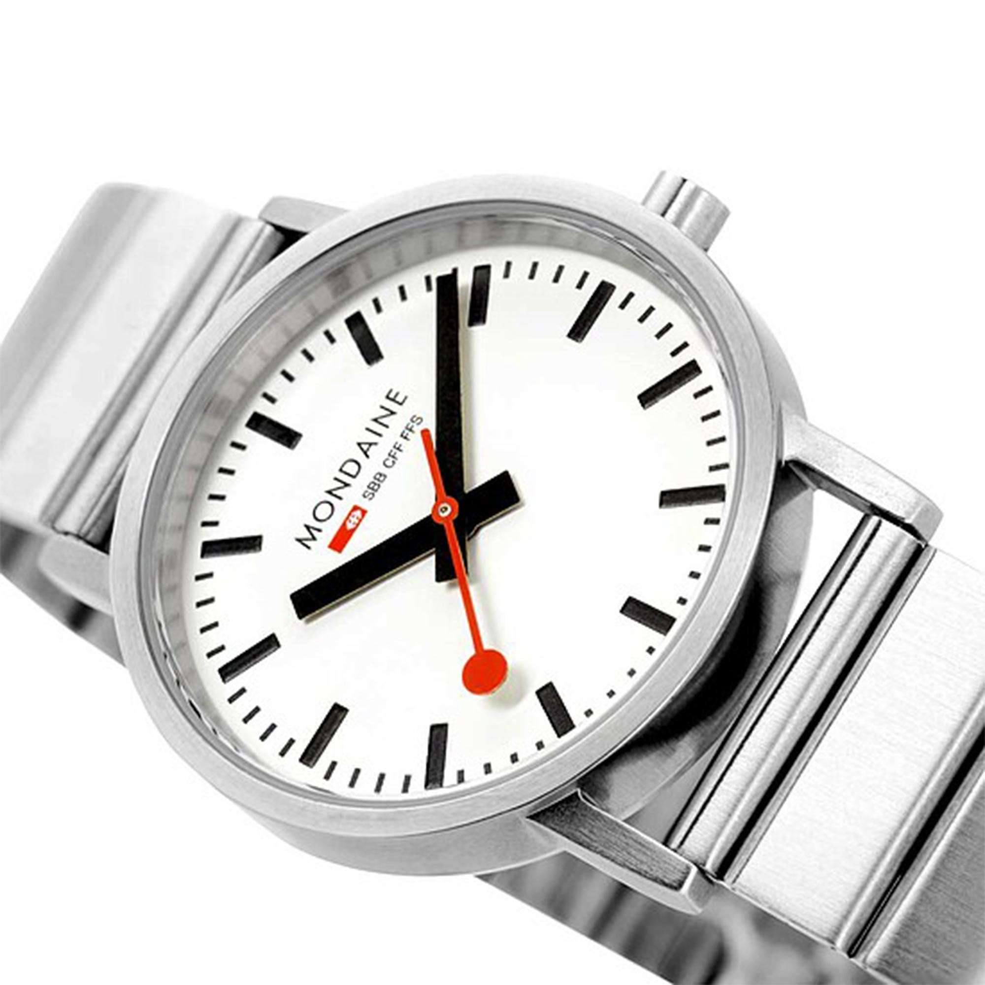 Mondaine Classic Quartz Weißes Zifferblatt Edelstahlarmband Damen Uhr A660.30314.16SBJ