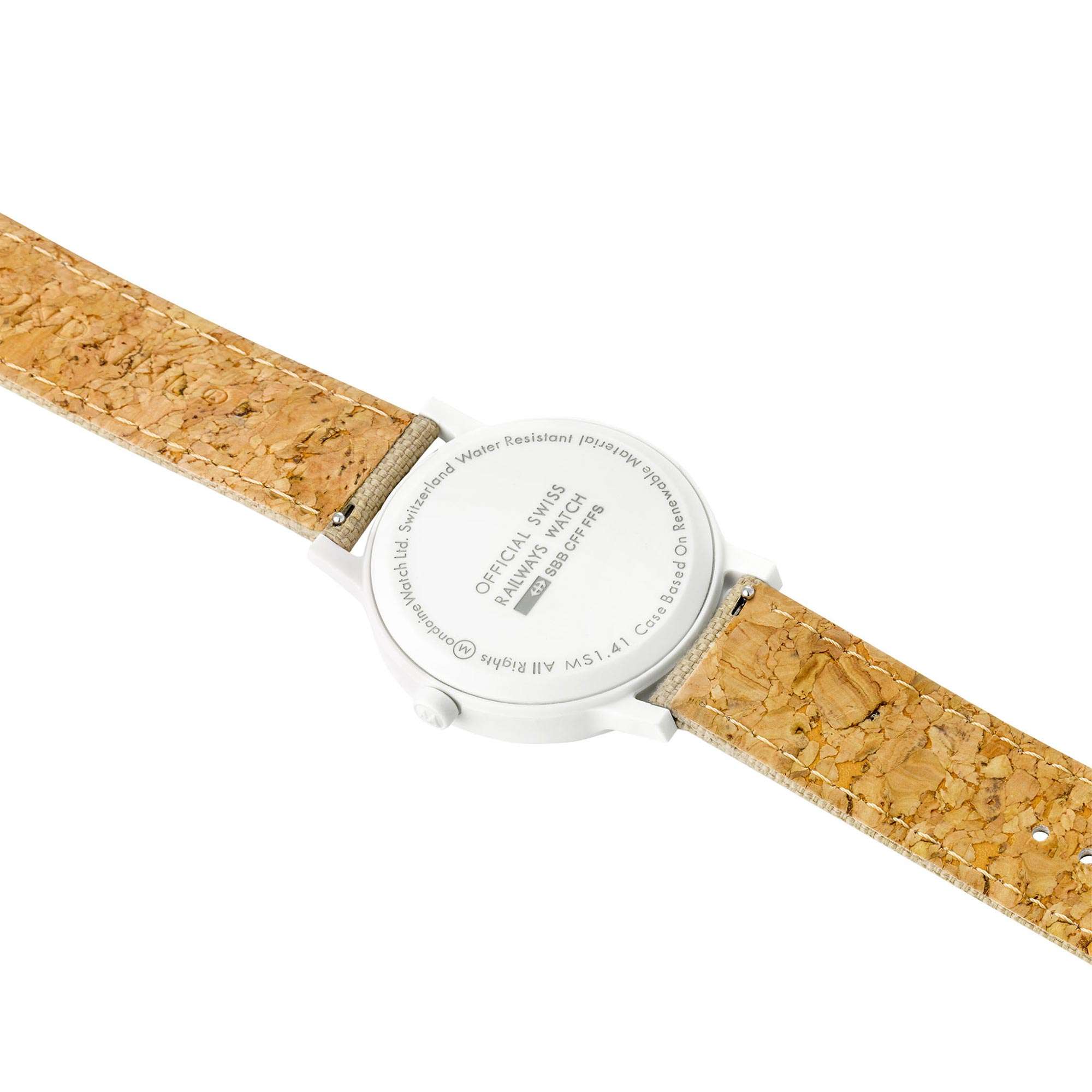 Mondaine Essence Quartz Weißes Zifferblatt Textilarmband Uhr MS1.41110.LS