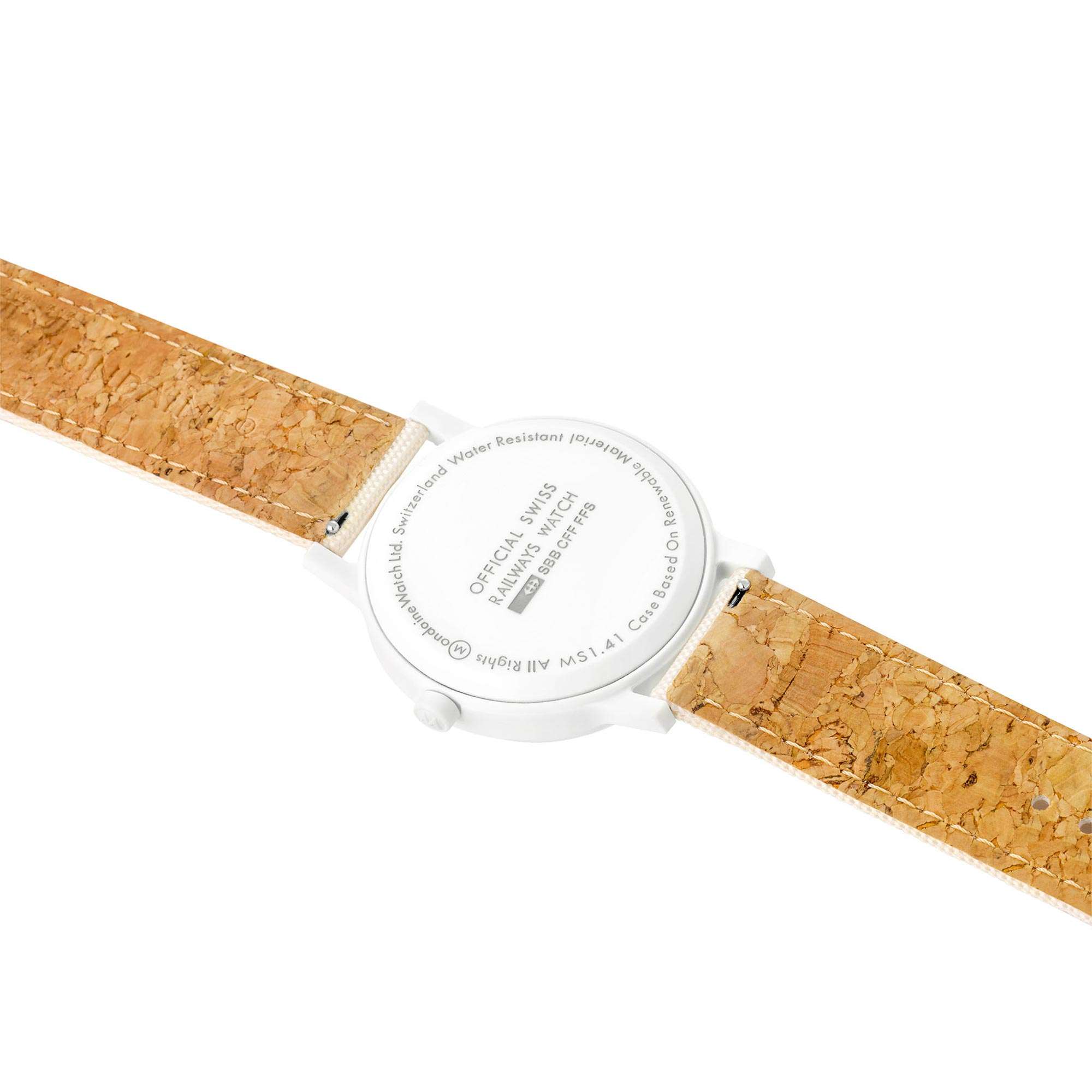 Mondaine Essence Sustainable Quartz White Dial Cream Textile Strap Watch MS1.41111.LT