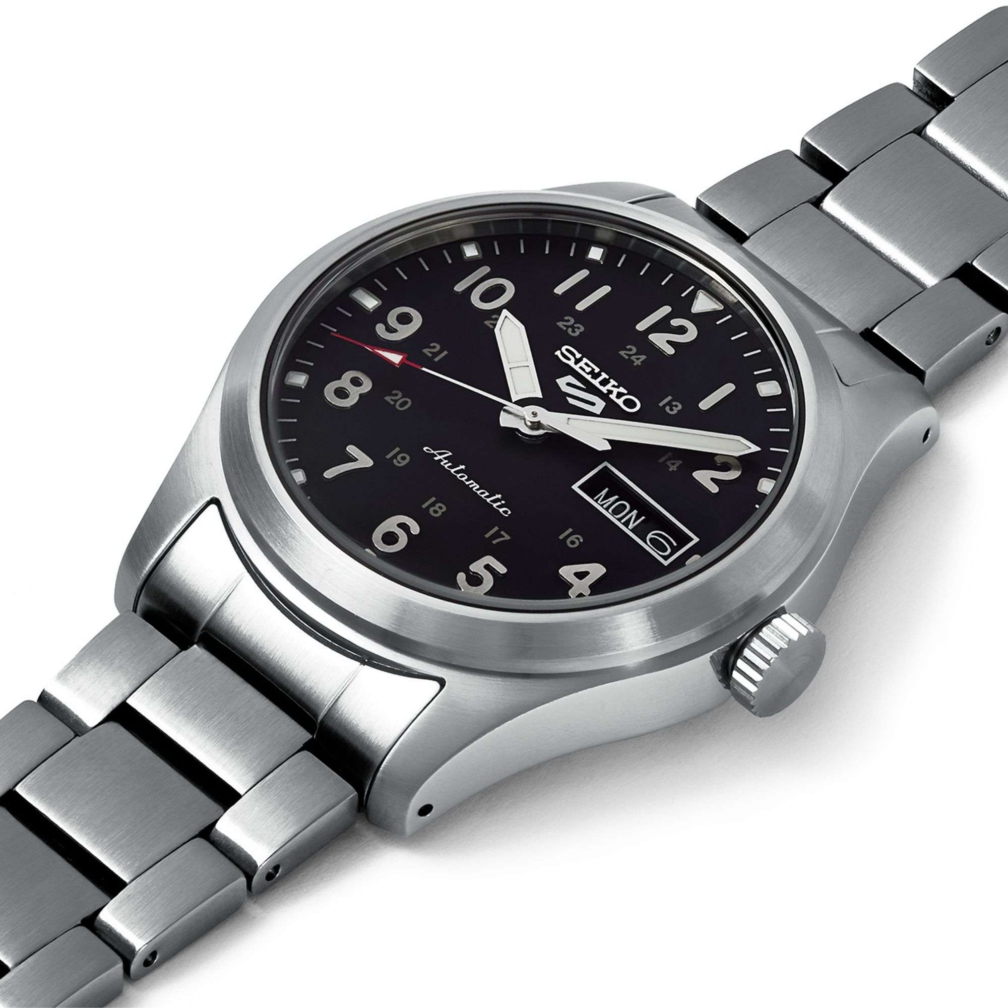 Seiko 5 Sports Military Field Collection Automatic Black Dial Stainless Steel Bracelet Men's Watch SRPG27K1