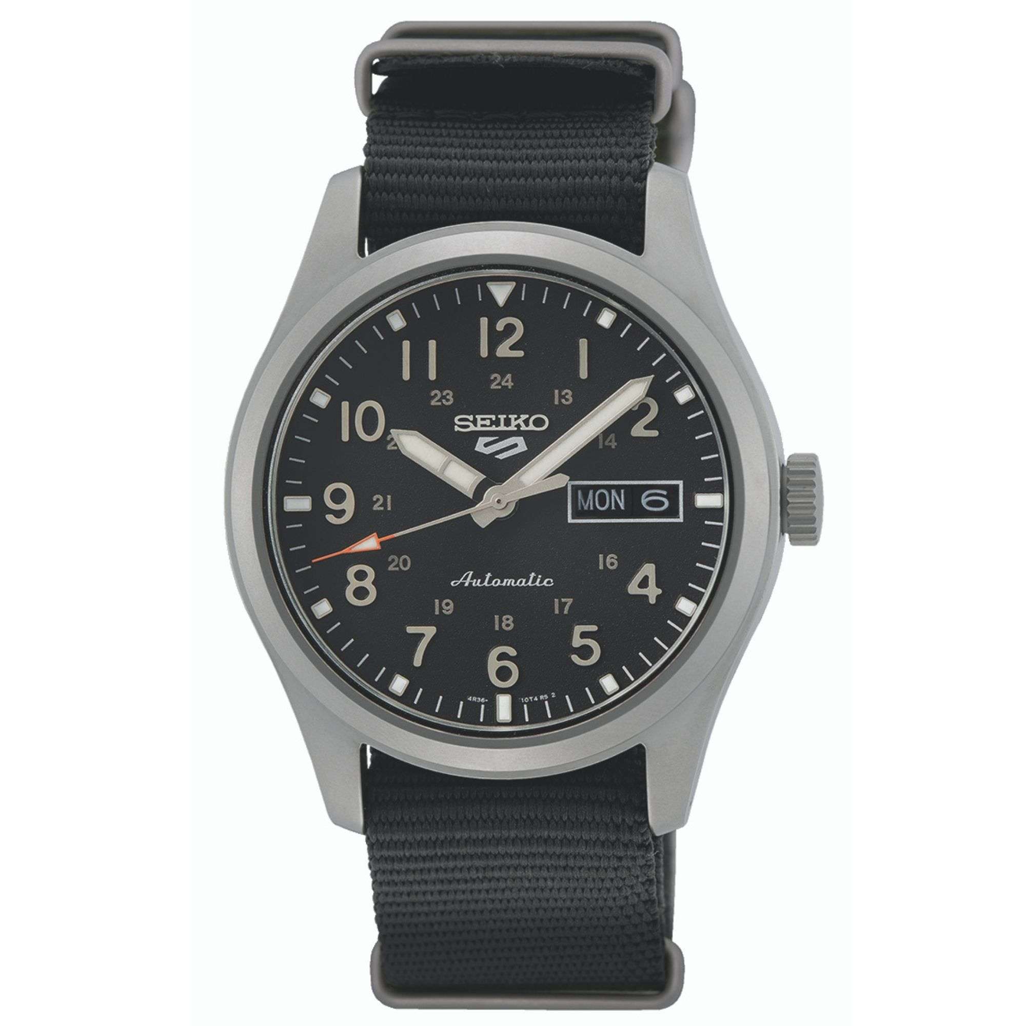 Seiko 5 Sports Automatic Movement Black Dial Nylon Bracelet Men’s Watch SRPG37K1
