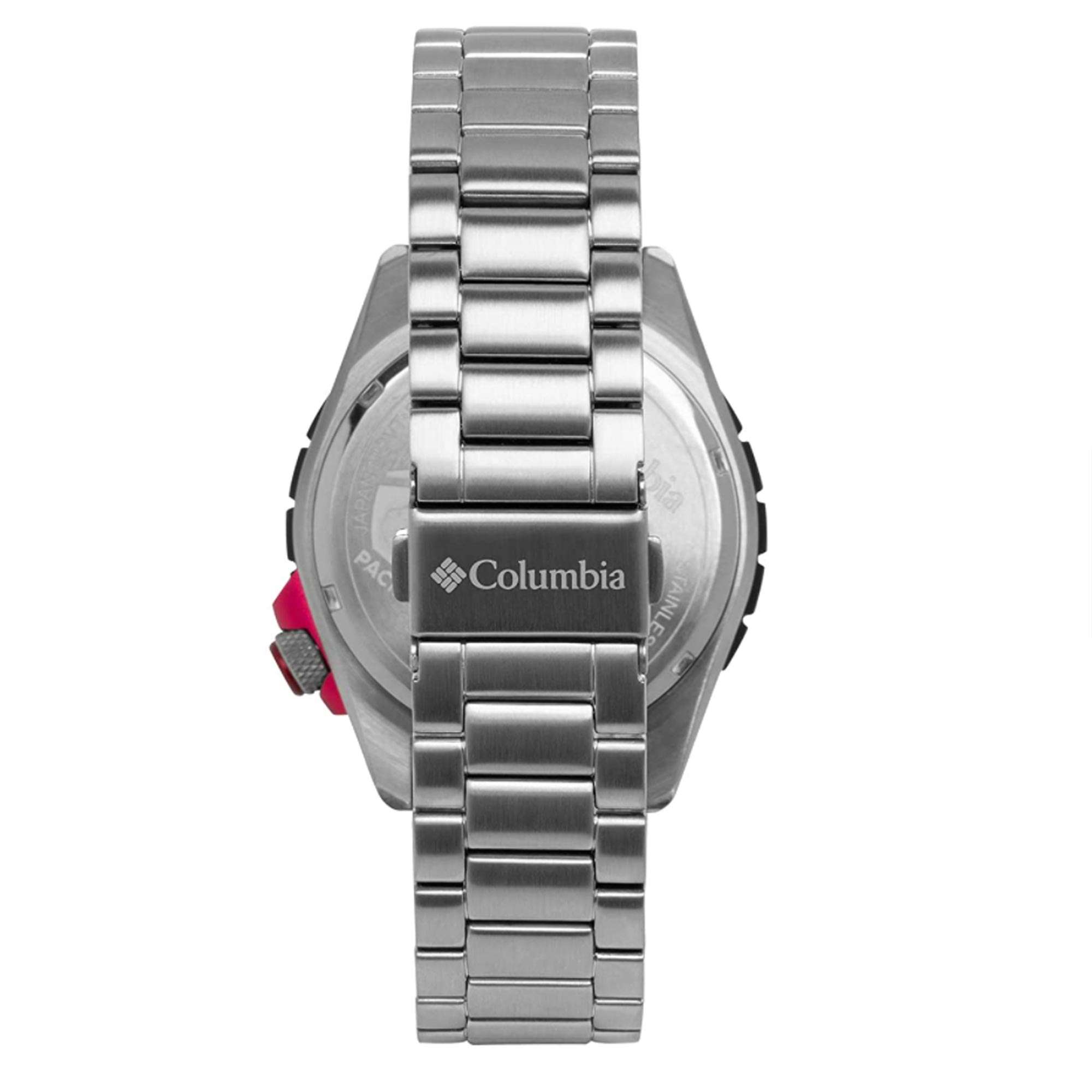Columbia Pacific Outlander Tauchen Quarz Schwarzes Zifferblatt Stahlarmband Herrenarmbanduhr CSC04-007