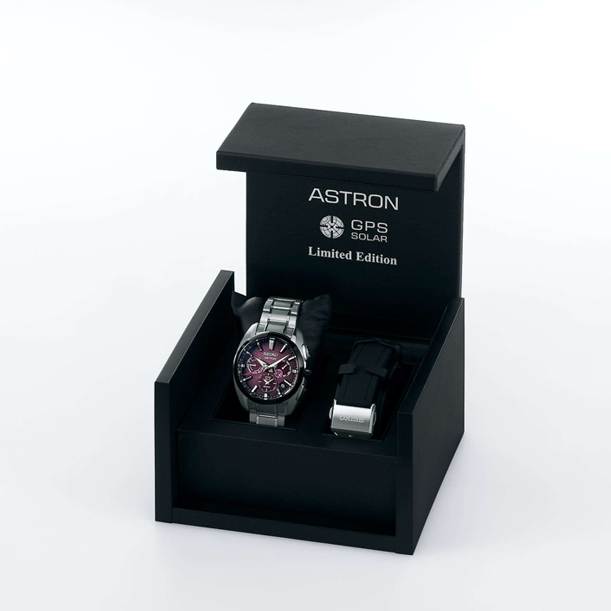 Seiko Astron GPS Solar Limited Edition Purple Dial Stainless Steel Bracelet Men's Watch SSH101J1