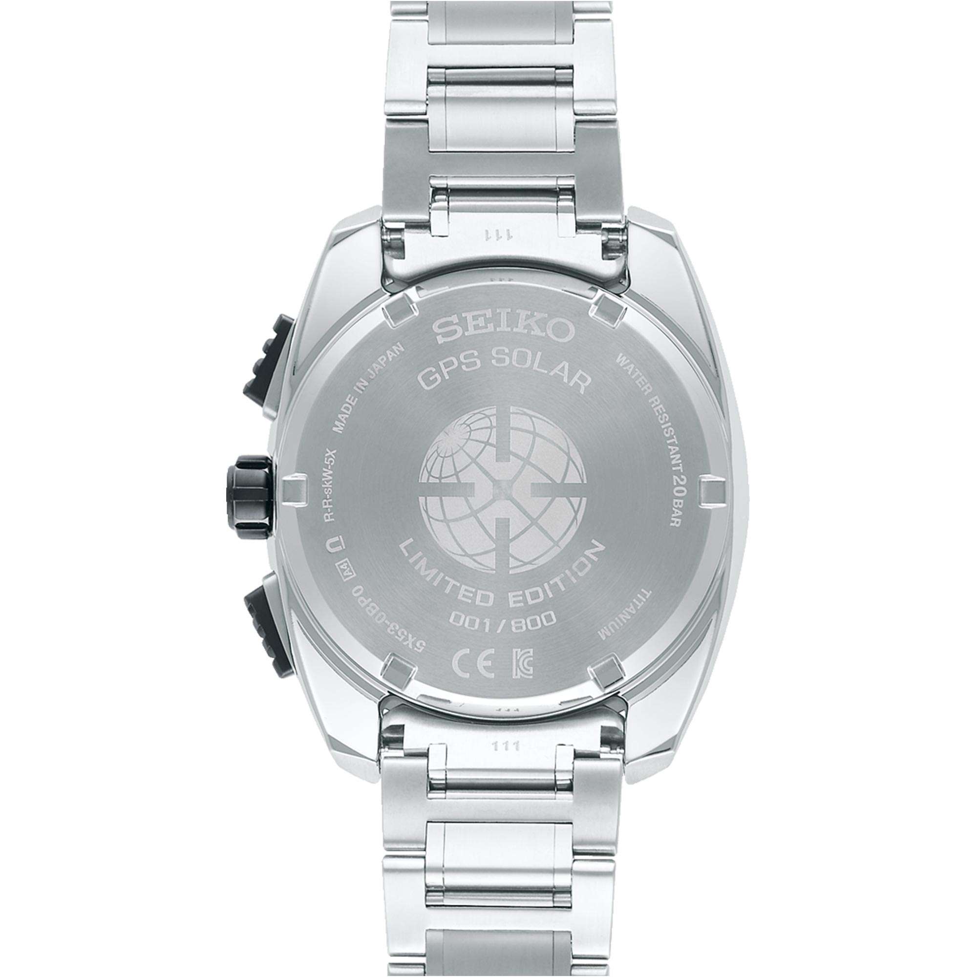Seiko Astron GPS Solar Limitierte Auflage Lila Zifferblatt Edelstahlarmband Herren Uhr SSH101J1
