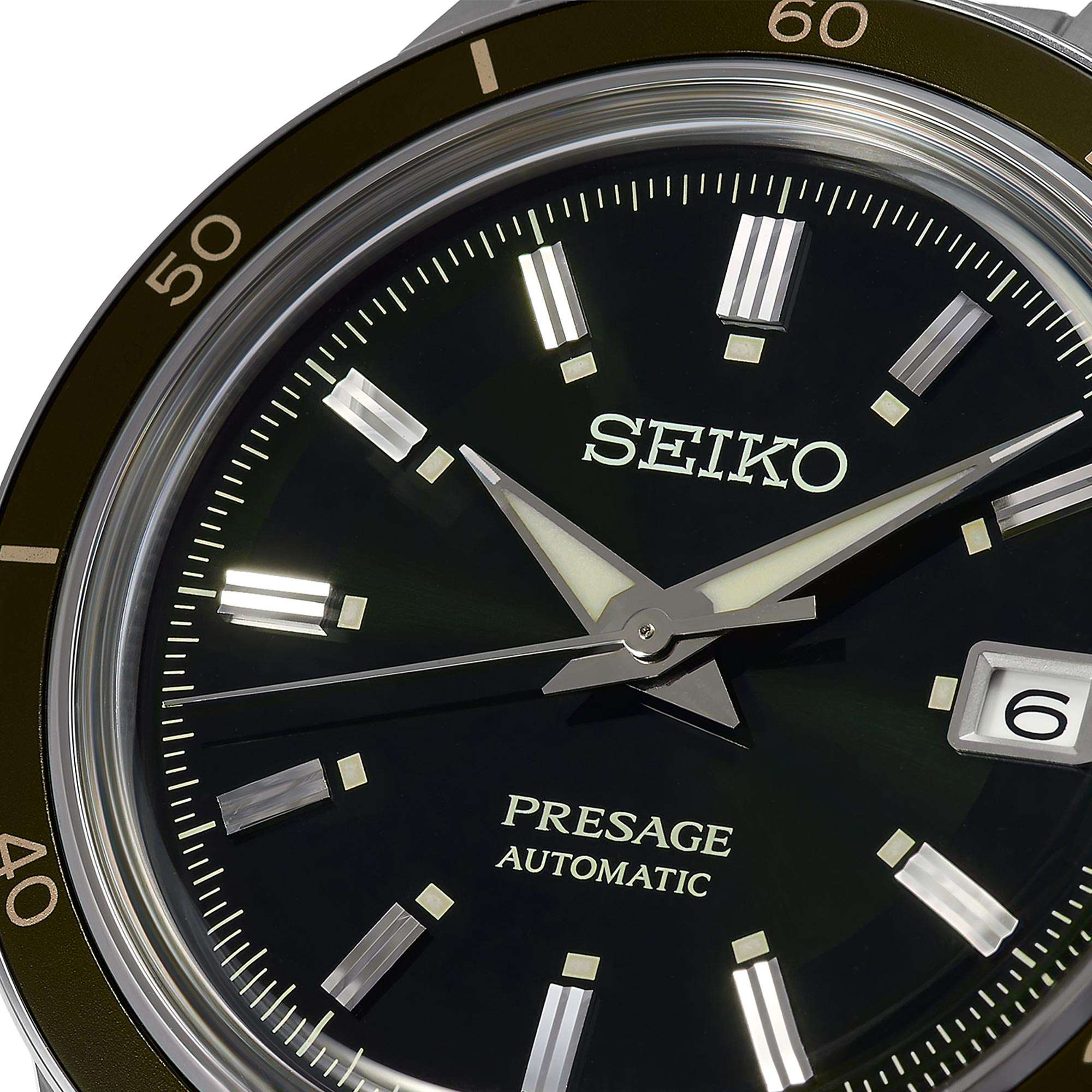 Seiko Presage Style 60's Automatic Black Dial Stainless Steel Bracelet Men's Watch SRPG07J1