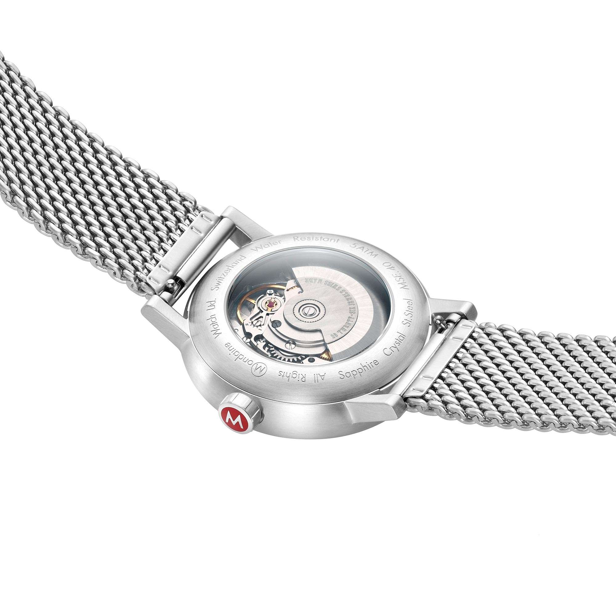 Mondaine Evo2 Automatik Weißes Zifferblatt Edelstahl Uhr MSE.40610.SM