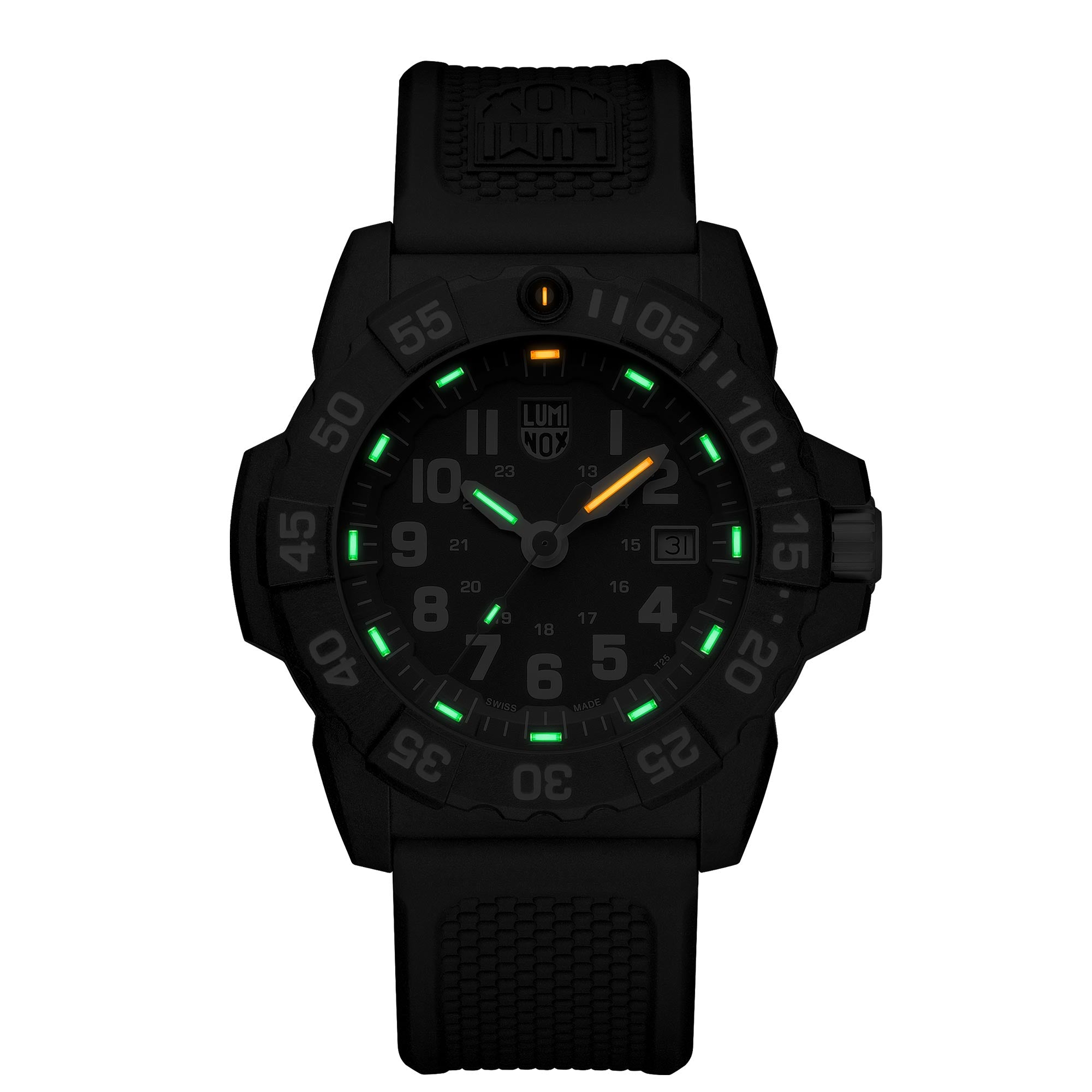 Luminox Navy SEAL 3500 Series Quartz Blue Dial Black Silicone Strap Men's Watch XS.3503.F
