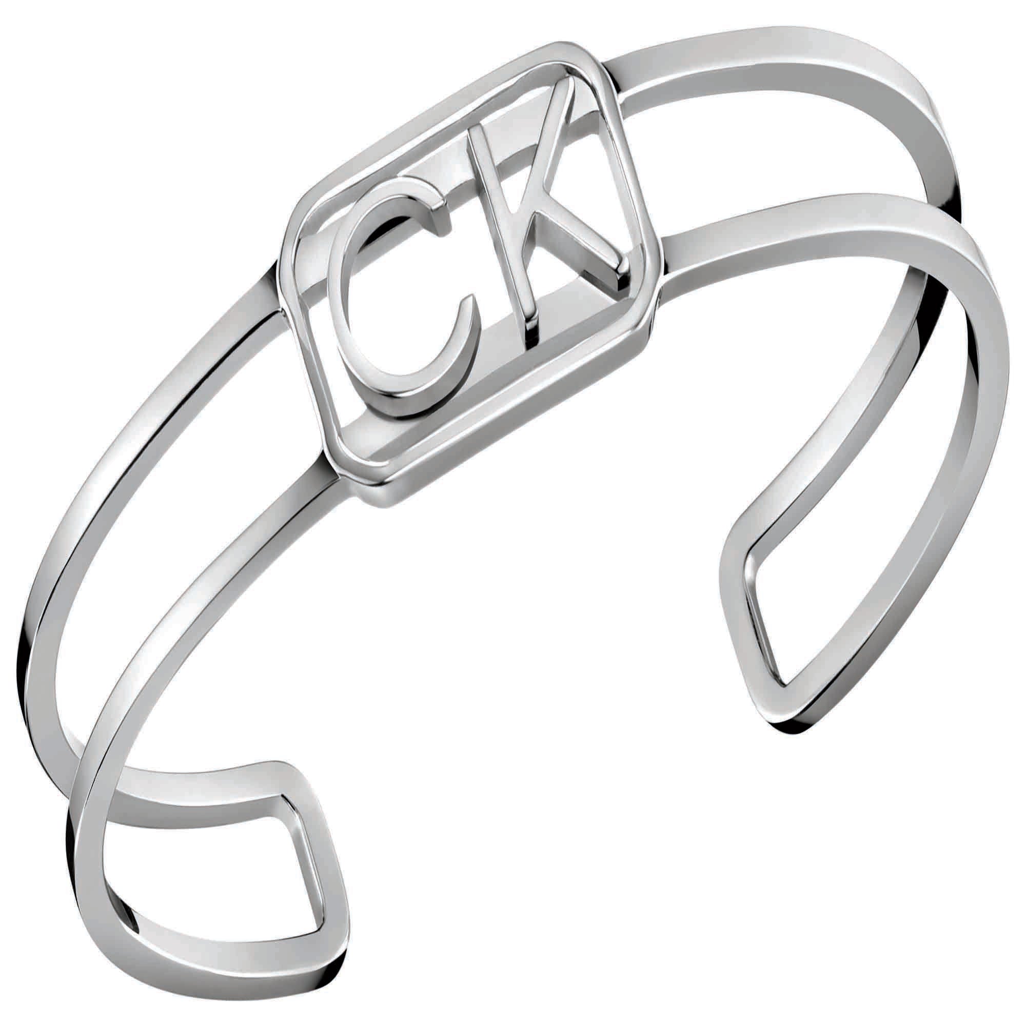 Calvin Klein Dashing Stainless Steel Open Bangle Ladies Jewelry KJDSMF00010M