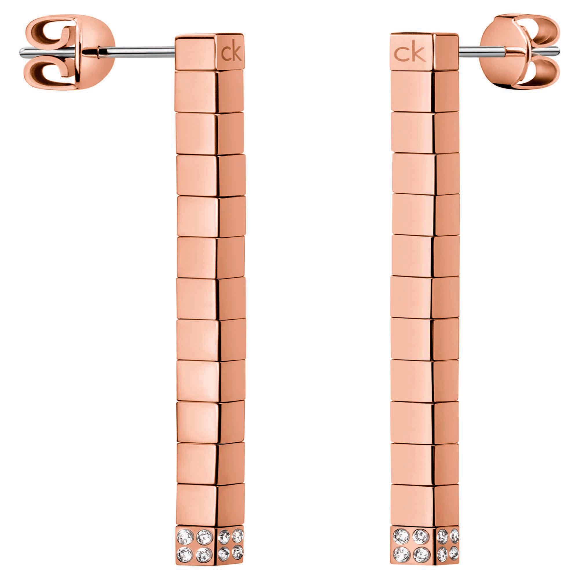 Calvin Klein Tune Roségold Edelstahl Ohrringe Damen Schmuck KJ9MPE140100