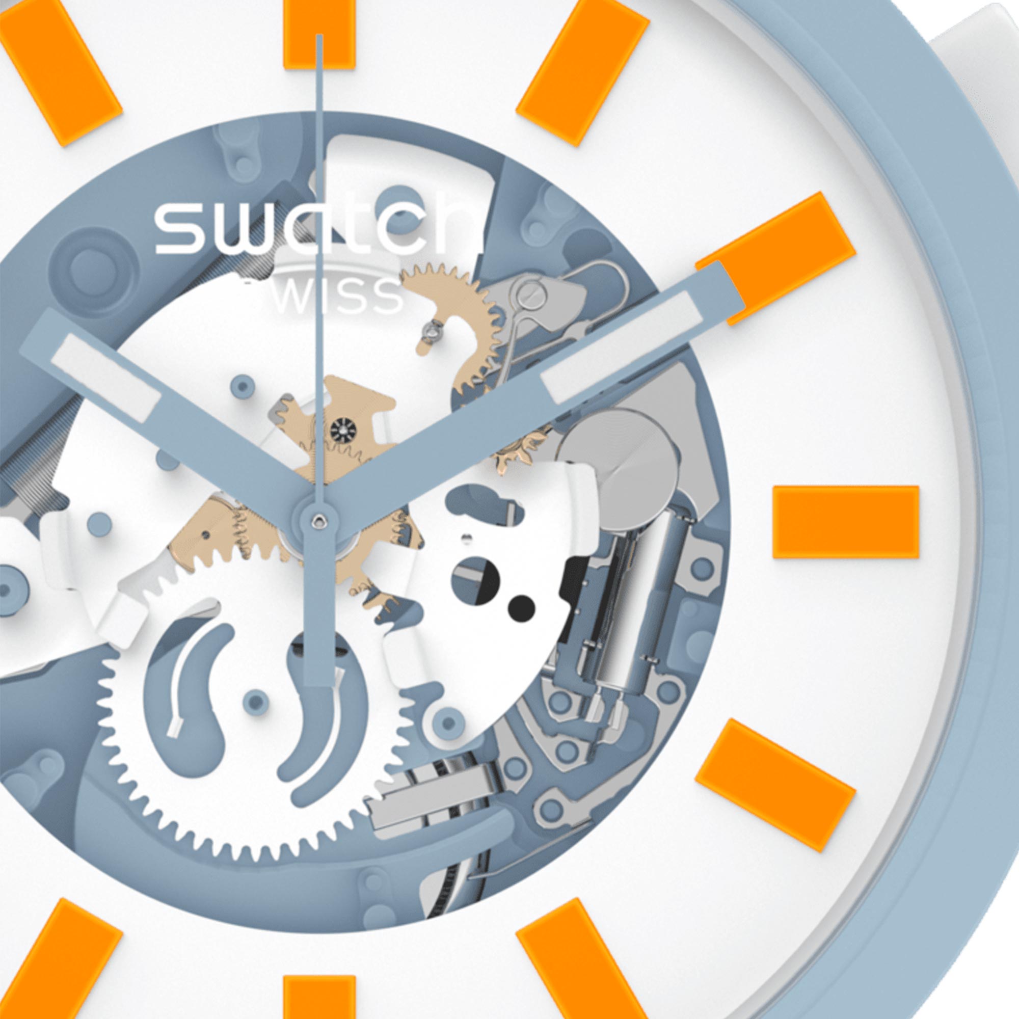 Blite Quarz Uhr mit weißem Zifferblatt und Silikonarmband SB03N101