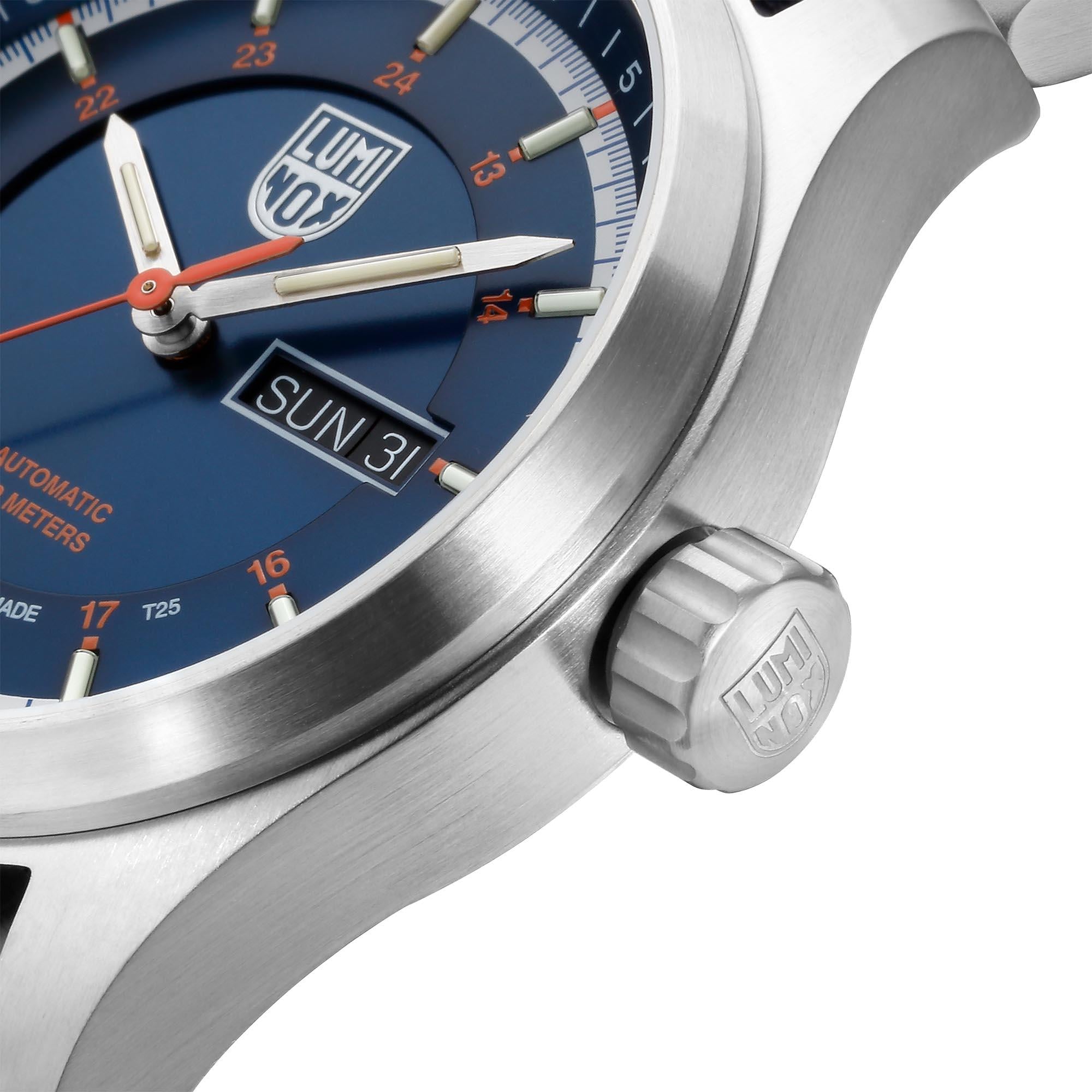 Luminox Atacama Field Automatic 1900 Series Blue Dial Steel Strap Men's Watch XL.1904