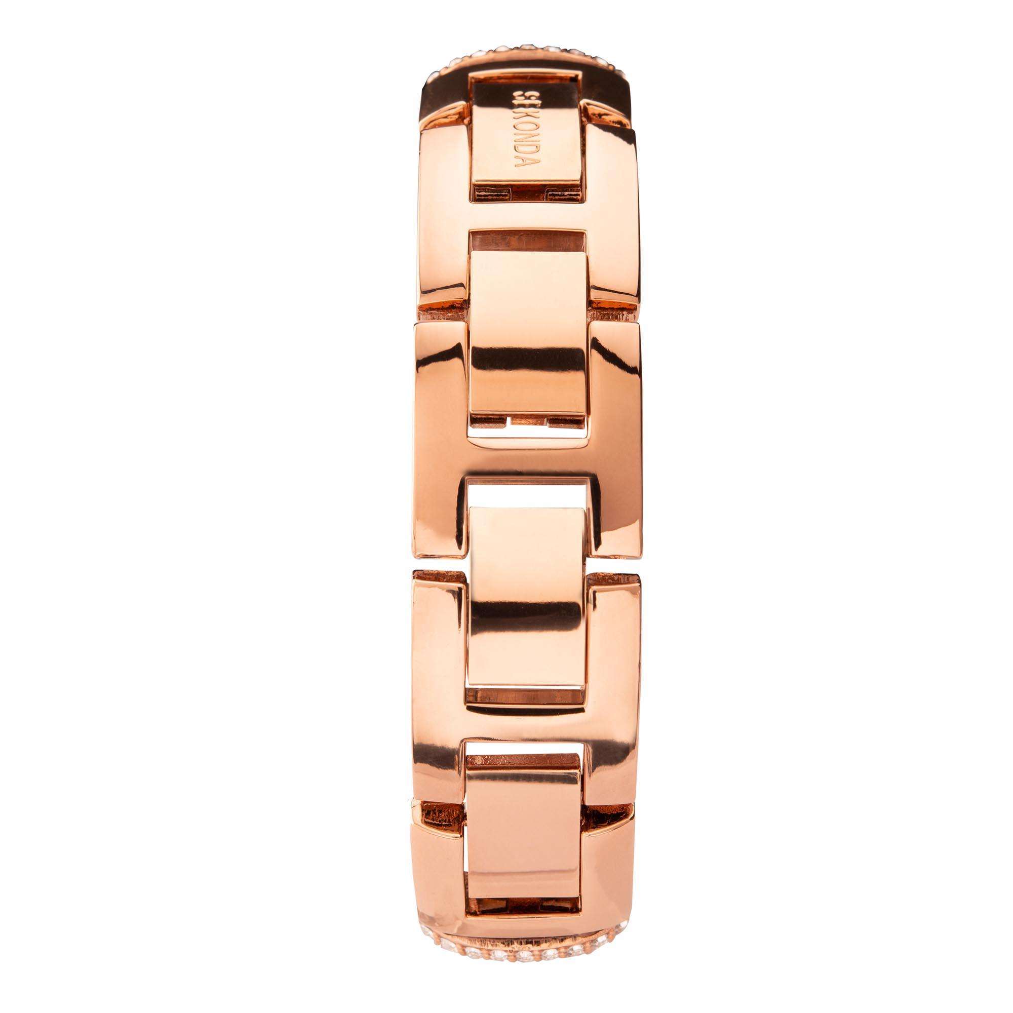 Seksy Dress Quartz Roségold Zifferblatt Roségold PVD Messing Armband Damen Uhr 2374