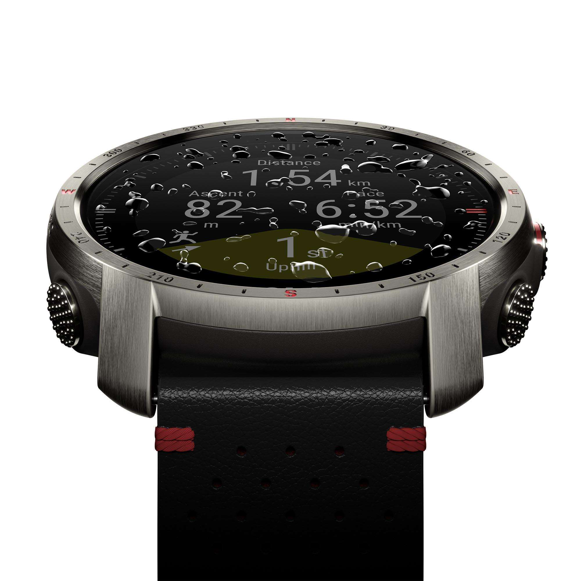 Polar Grit X Pro Titan Grey Quartz Black Dial Rubber Strap Watch 90085777