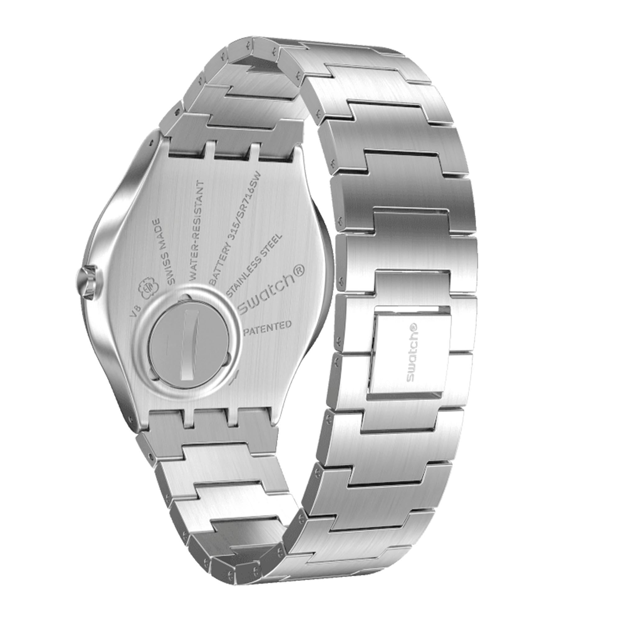 Skin Irony Navy Dial Stainless Steel Bracelet Watch SS07S106G