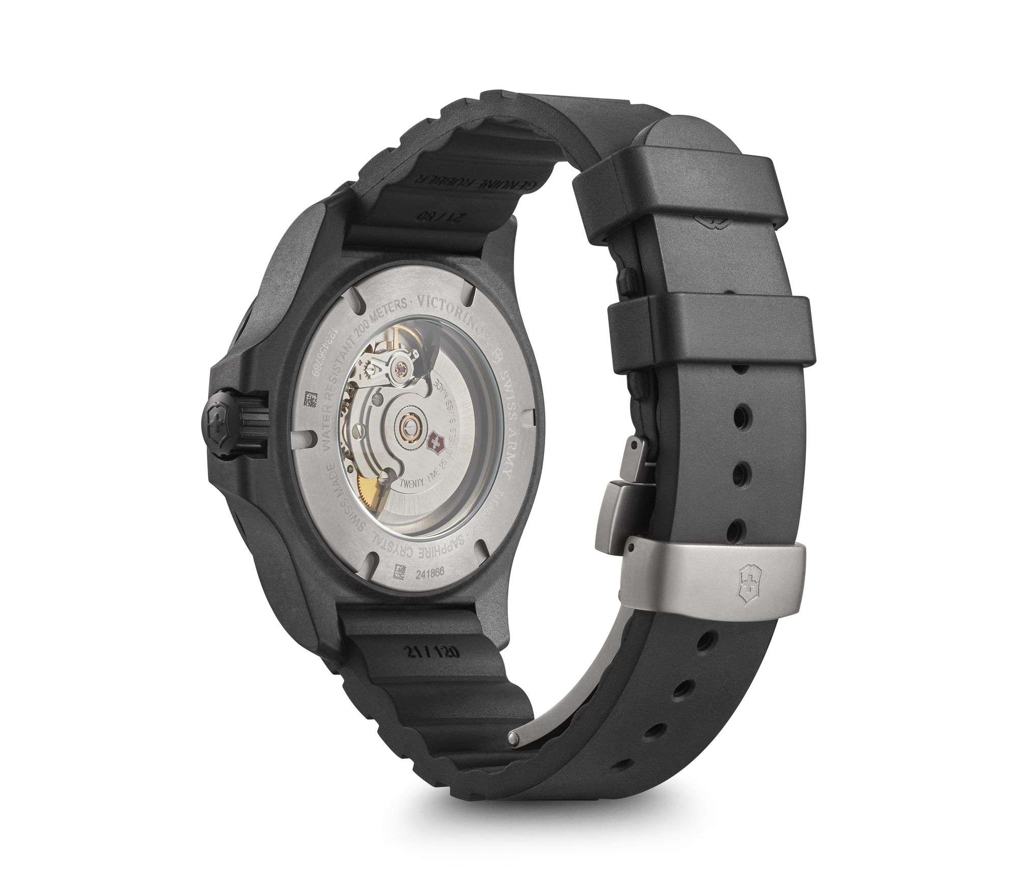 Victorinox Swiss Army I.N.O.X Carbon Mechanical Black With Protective Bumper Quartz Men's Watch 241866.1