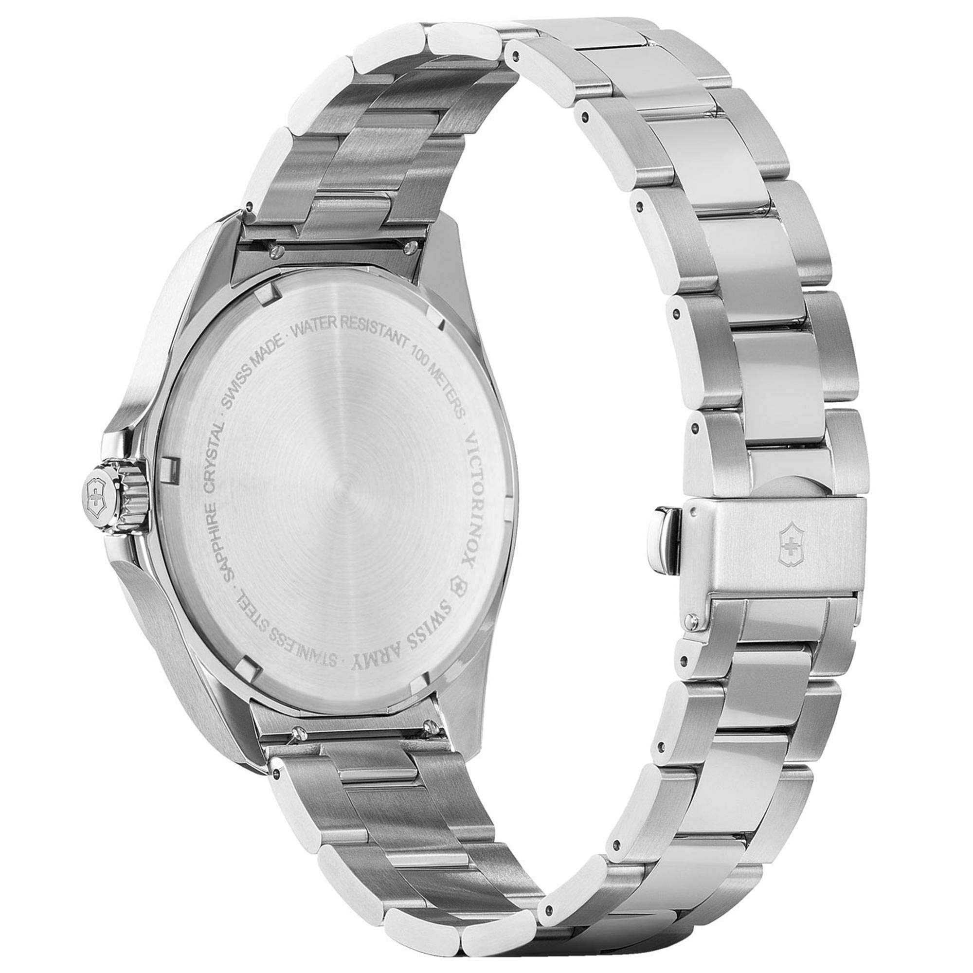 Victorinox Field Force 42mm Blaues Zifferblatt Stahl Herren Quarz Uhr 241896